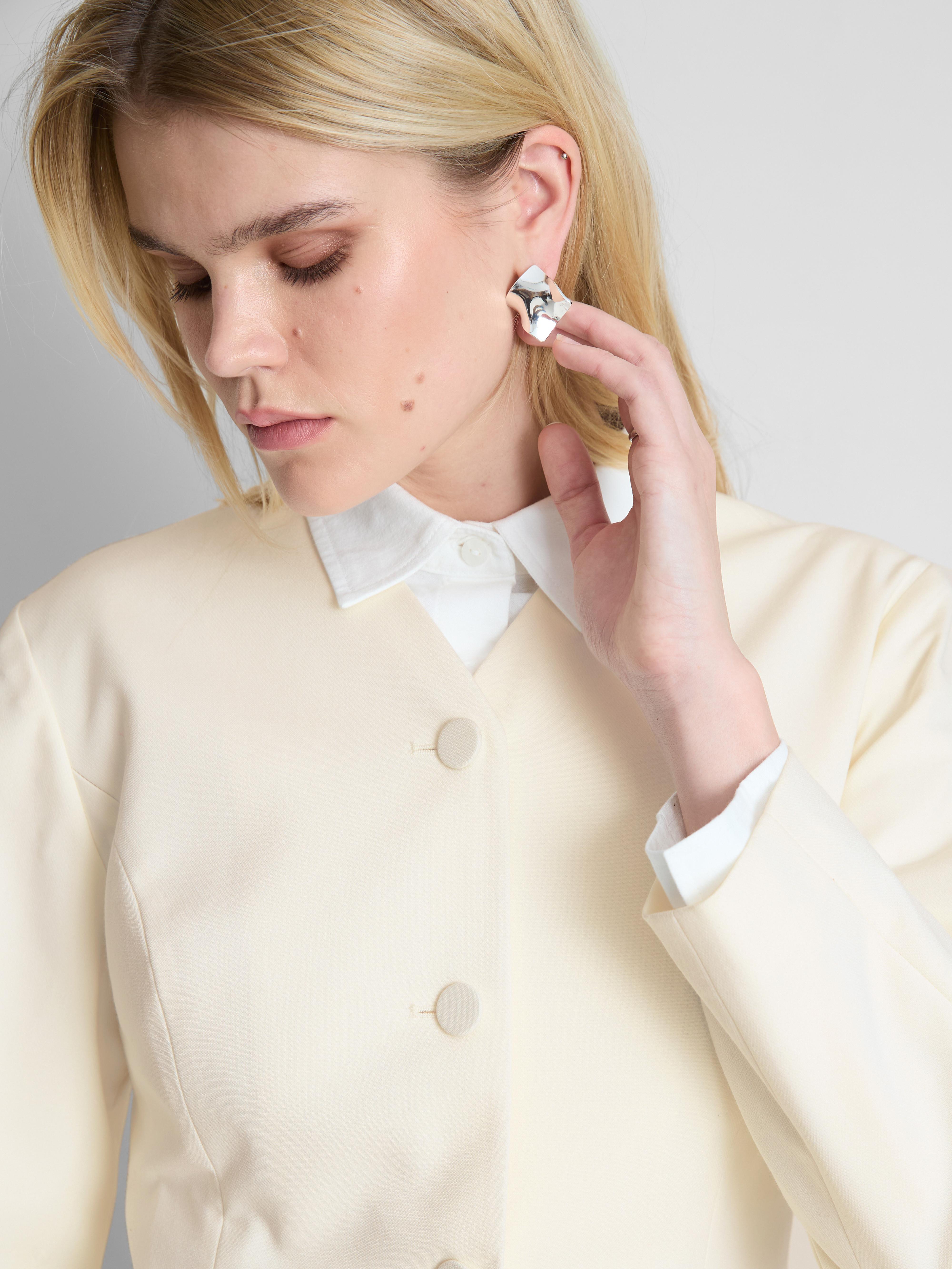 Cinched Balloon-Sleeve Blazer