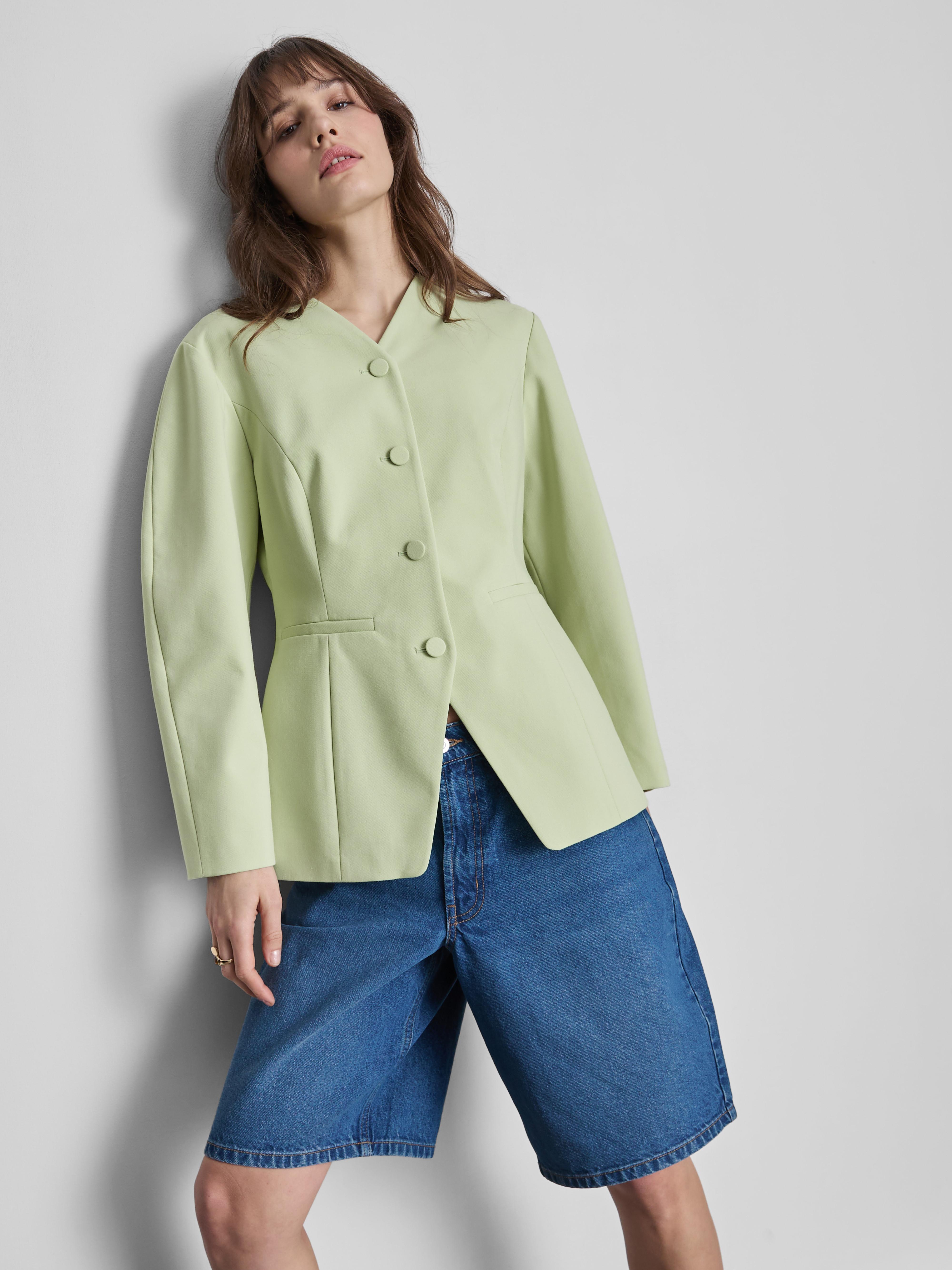 Blazer mit gerafften Ballonärmeln