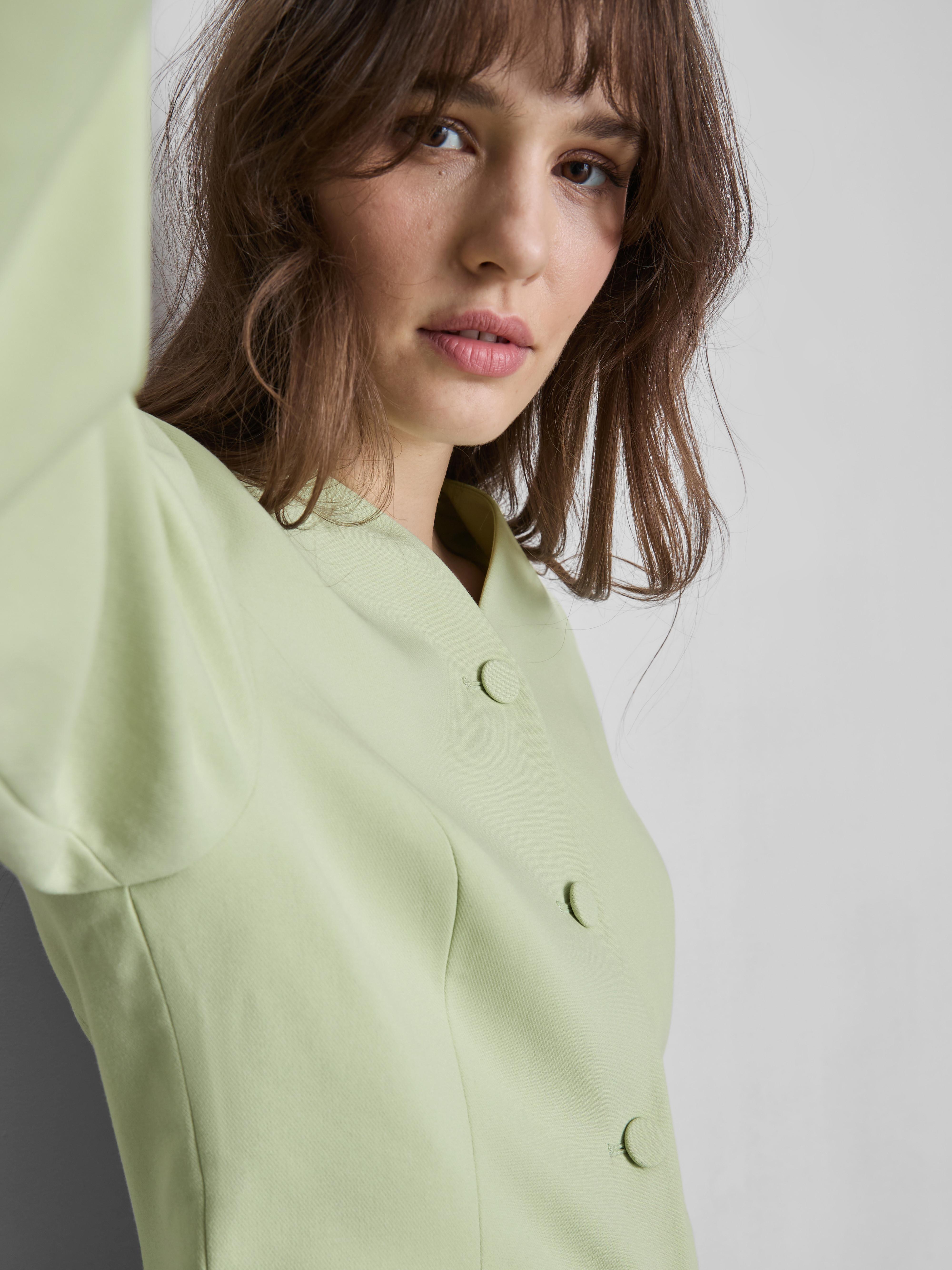 Blazer mit gerafften Ballonärmeln