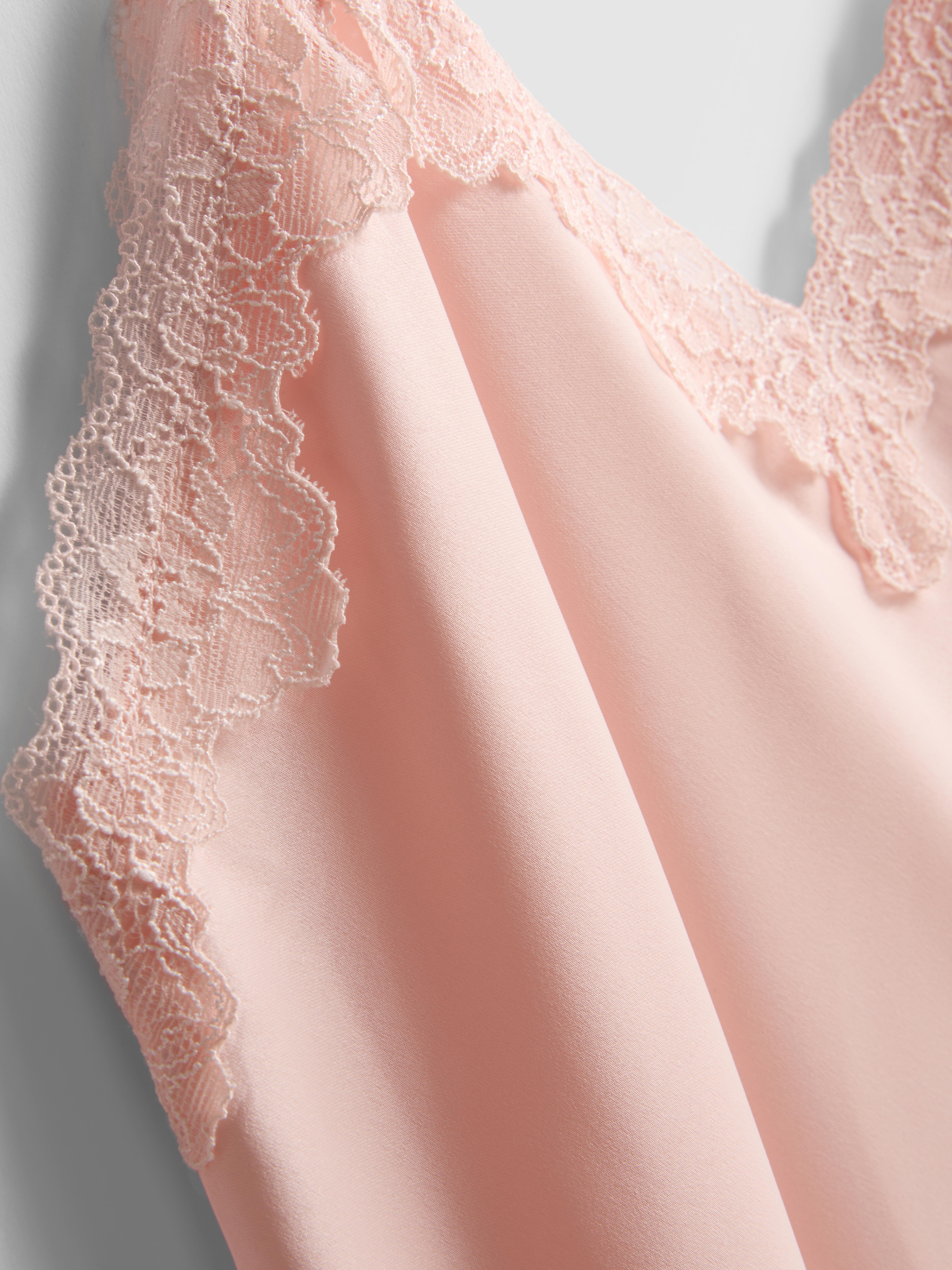 The Edit Satin Lace Mini Chemise