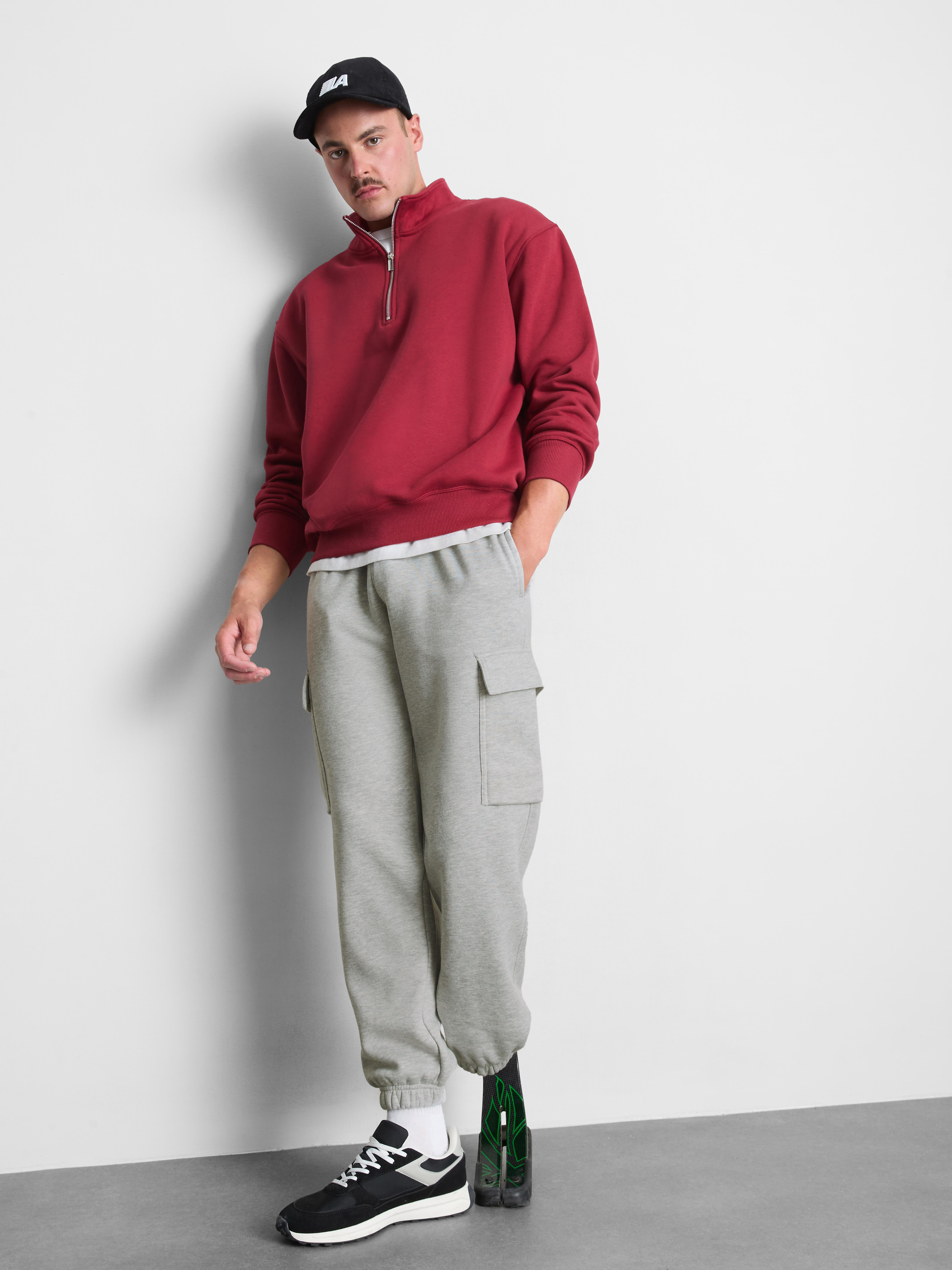 Pantaloni casual cargo de bază Gri