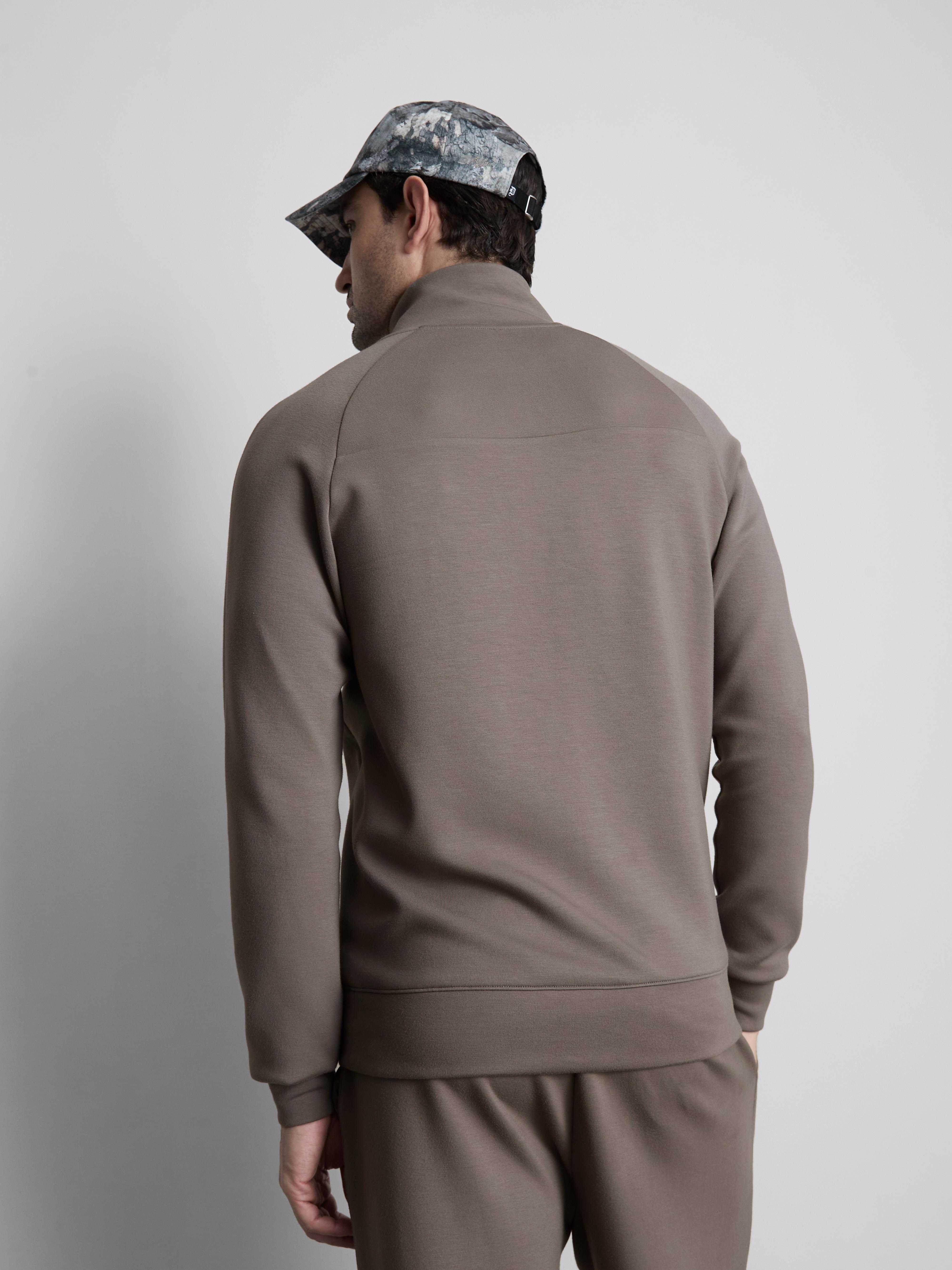 Men's Stone Soft Active Half-Zip Funnel Neck Sweatshirt