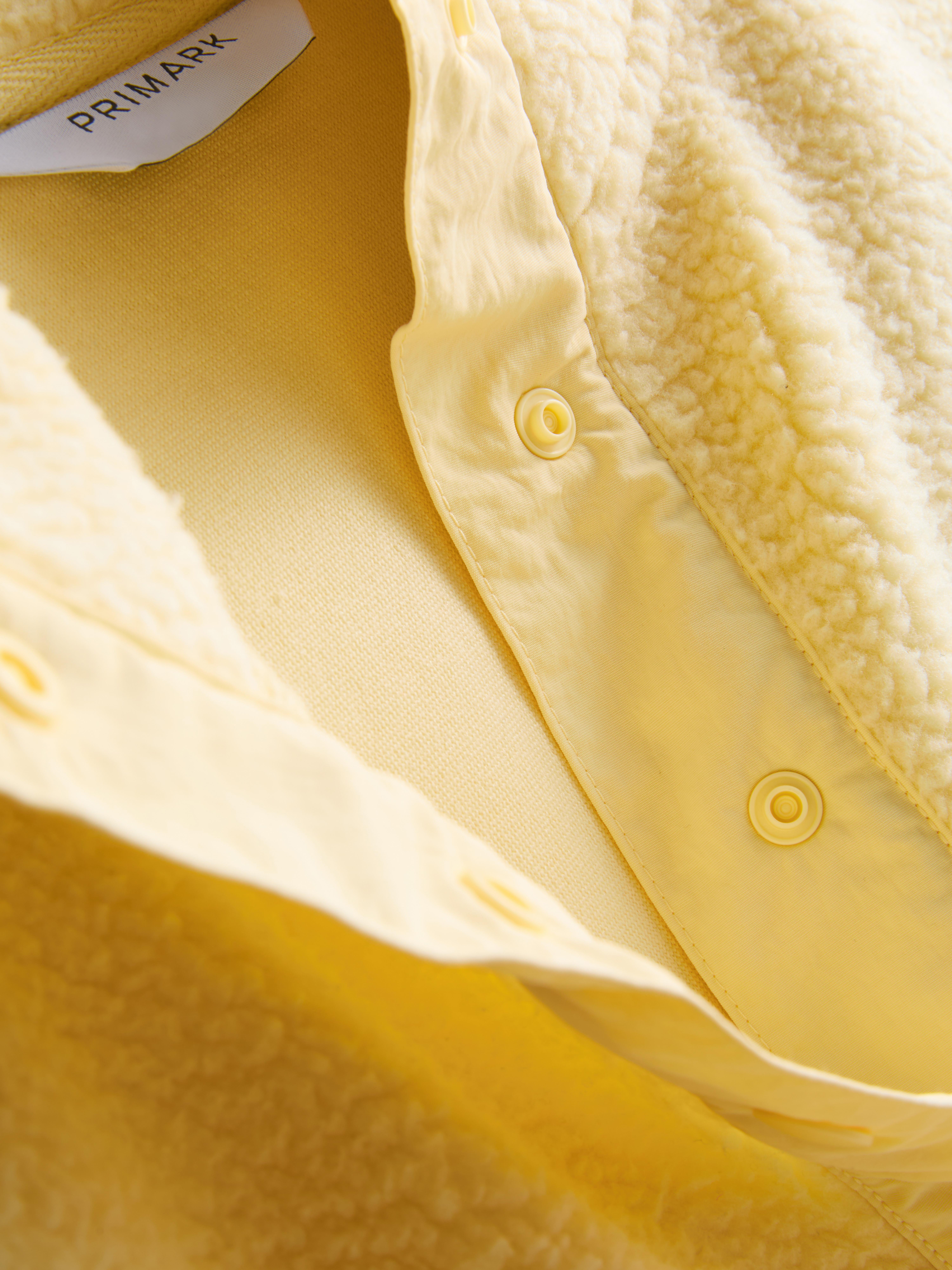 Women's Yellow Half-Placket Borg Sweatshirt