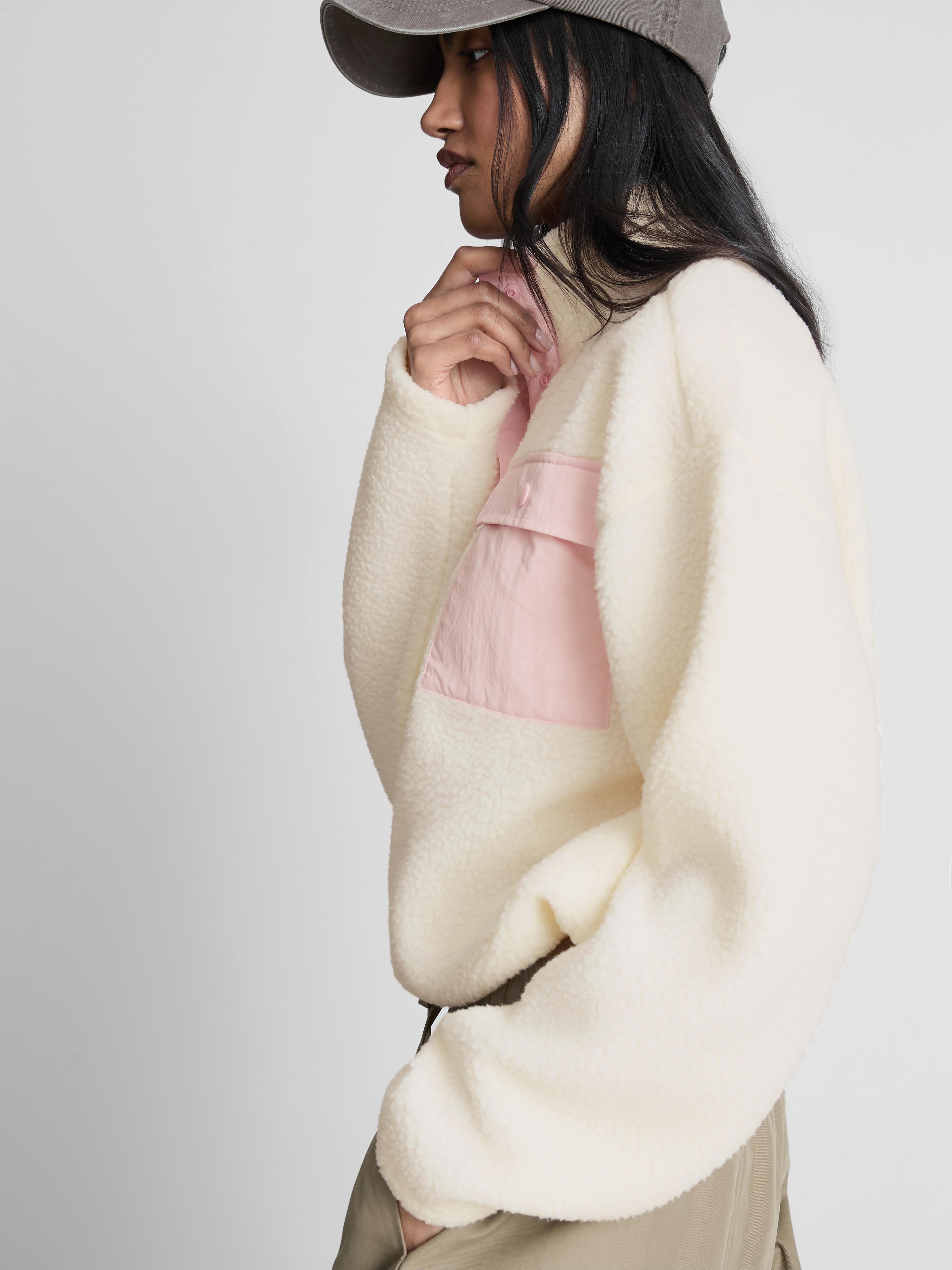 Women's Multi Half-Placket Borg Sweatshirt