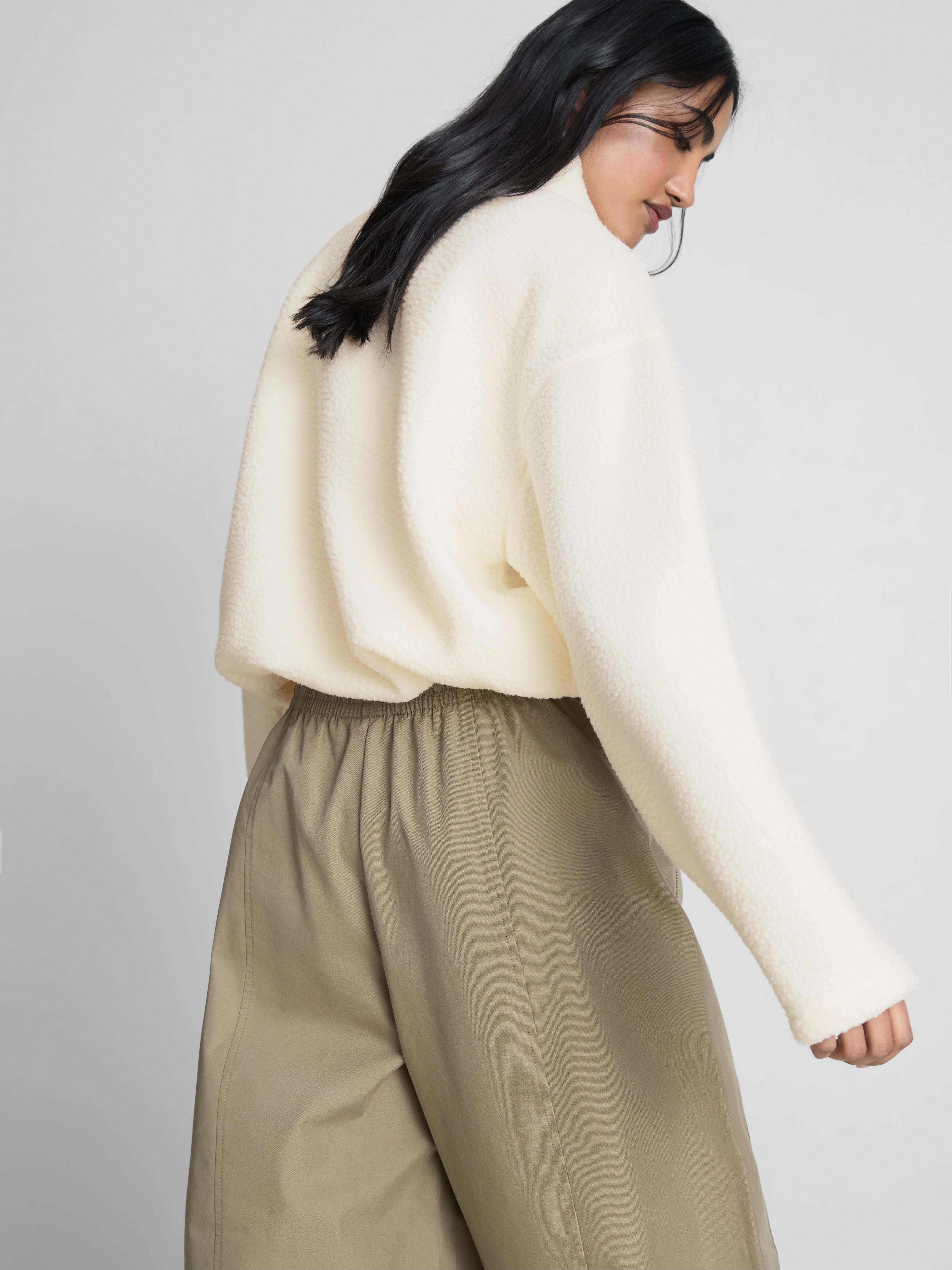 Women's Multi Half-Placket Borg Sweatshirt