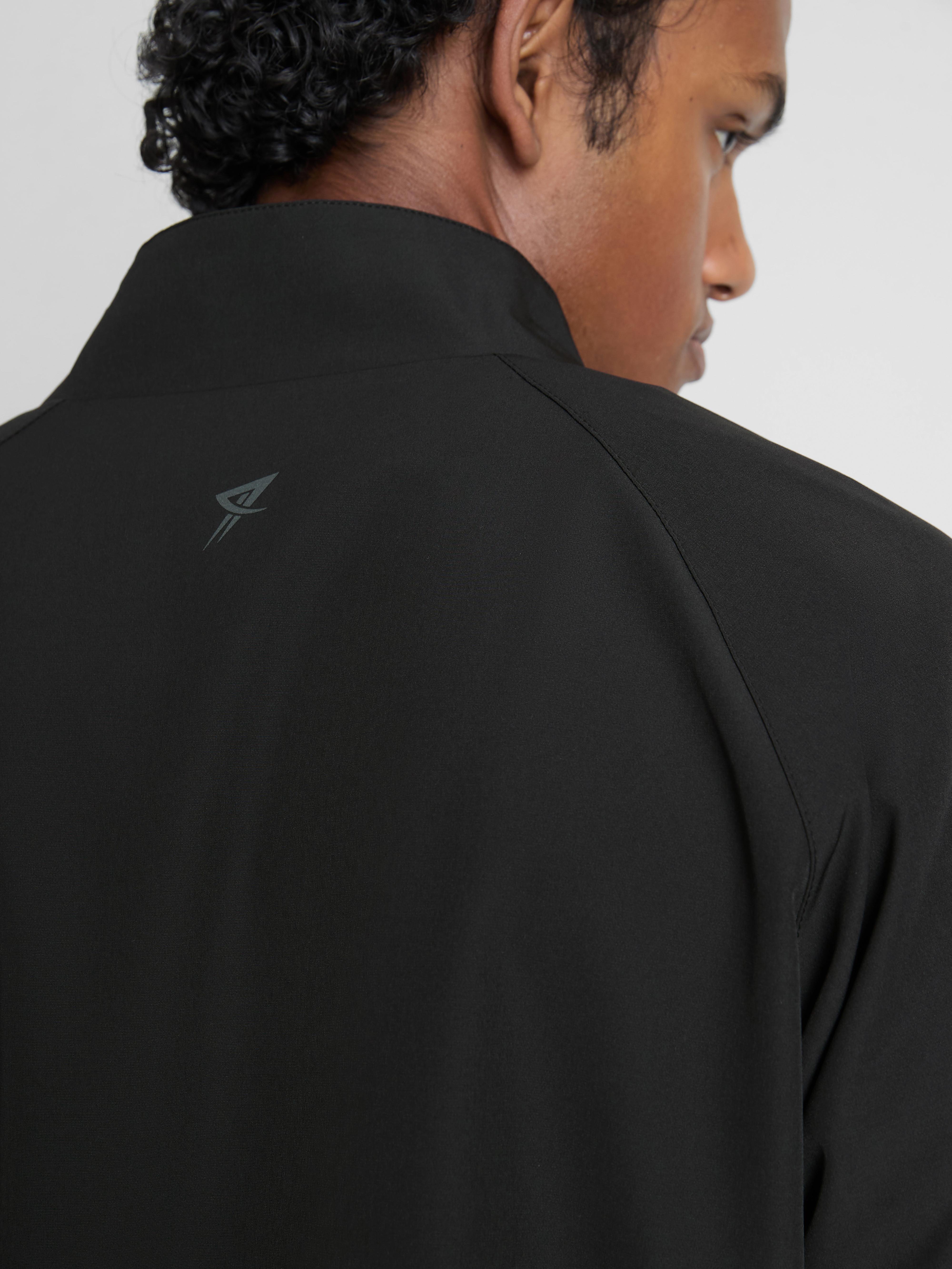Men's Black Active High-Neck Jacket