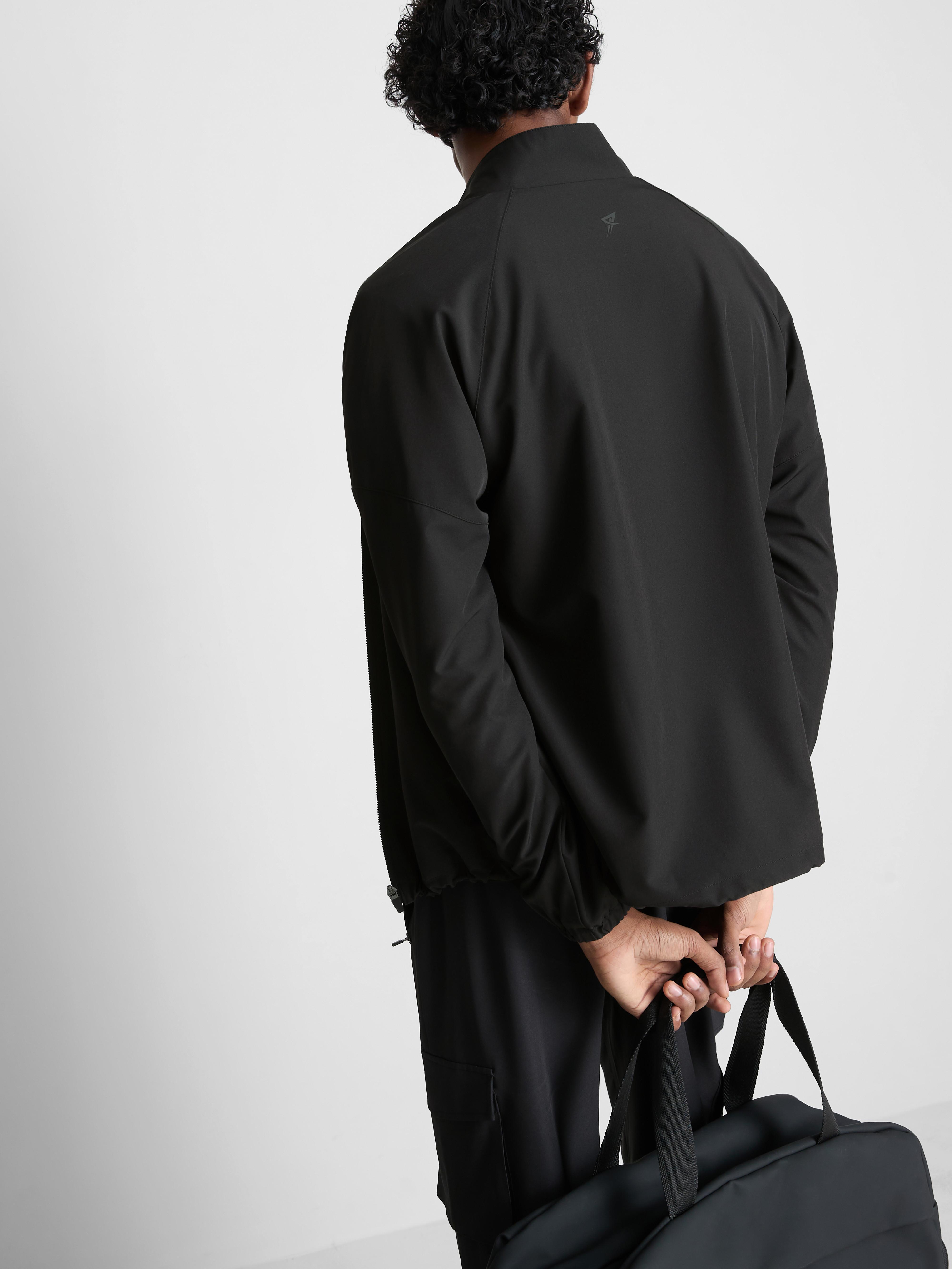 Men's Black Active High-Neck Jacket