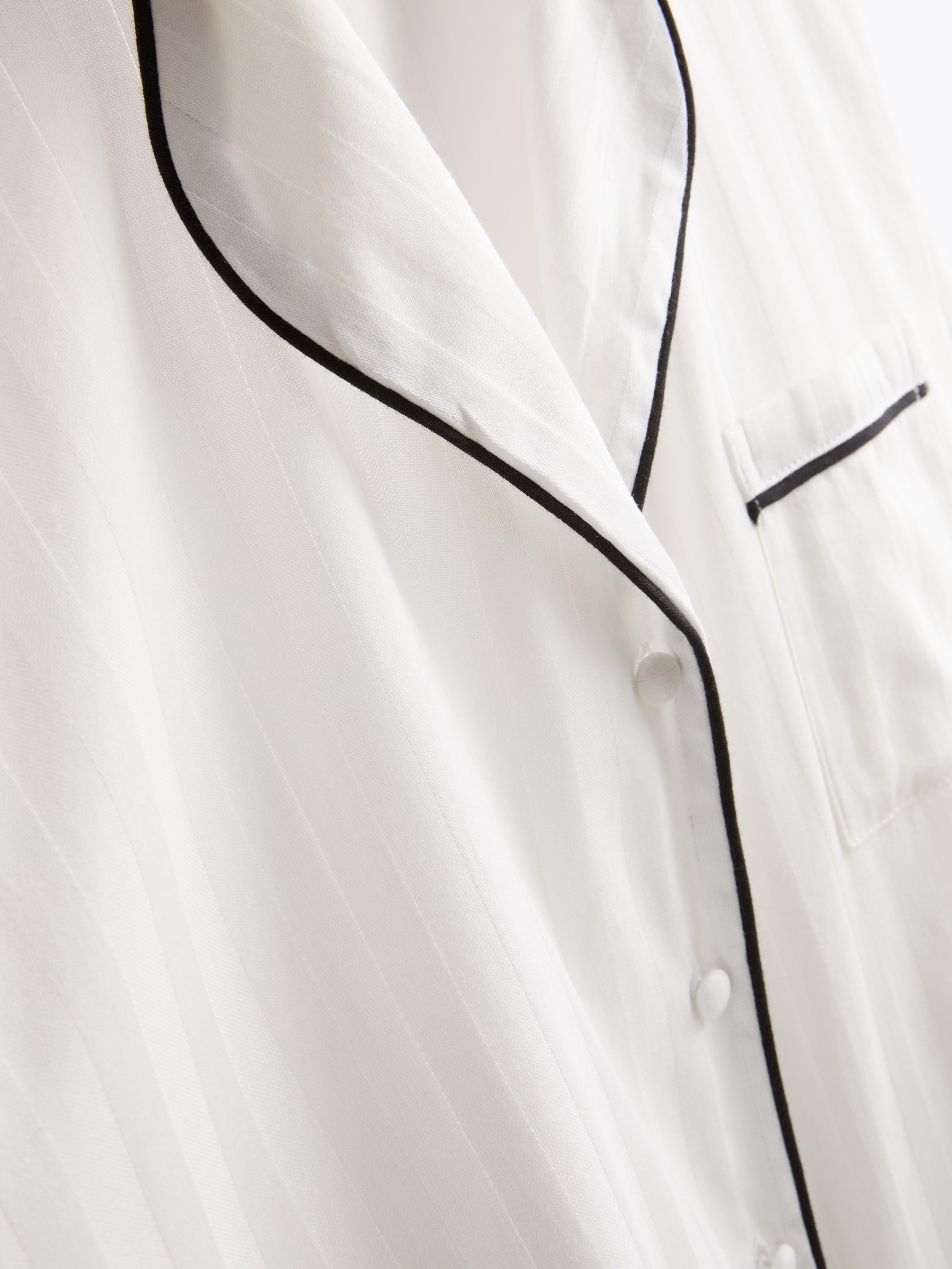 The Edit Cotton Piped Boyfriend Pyjama Shirt