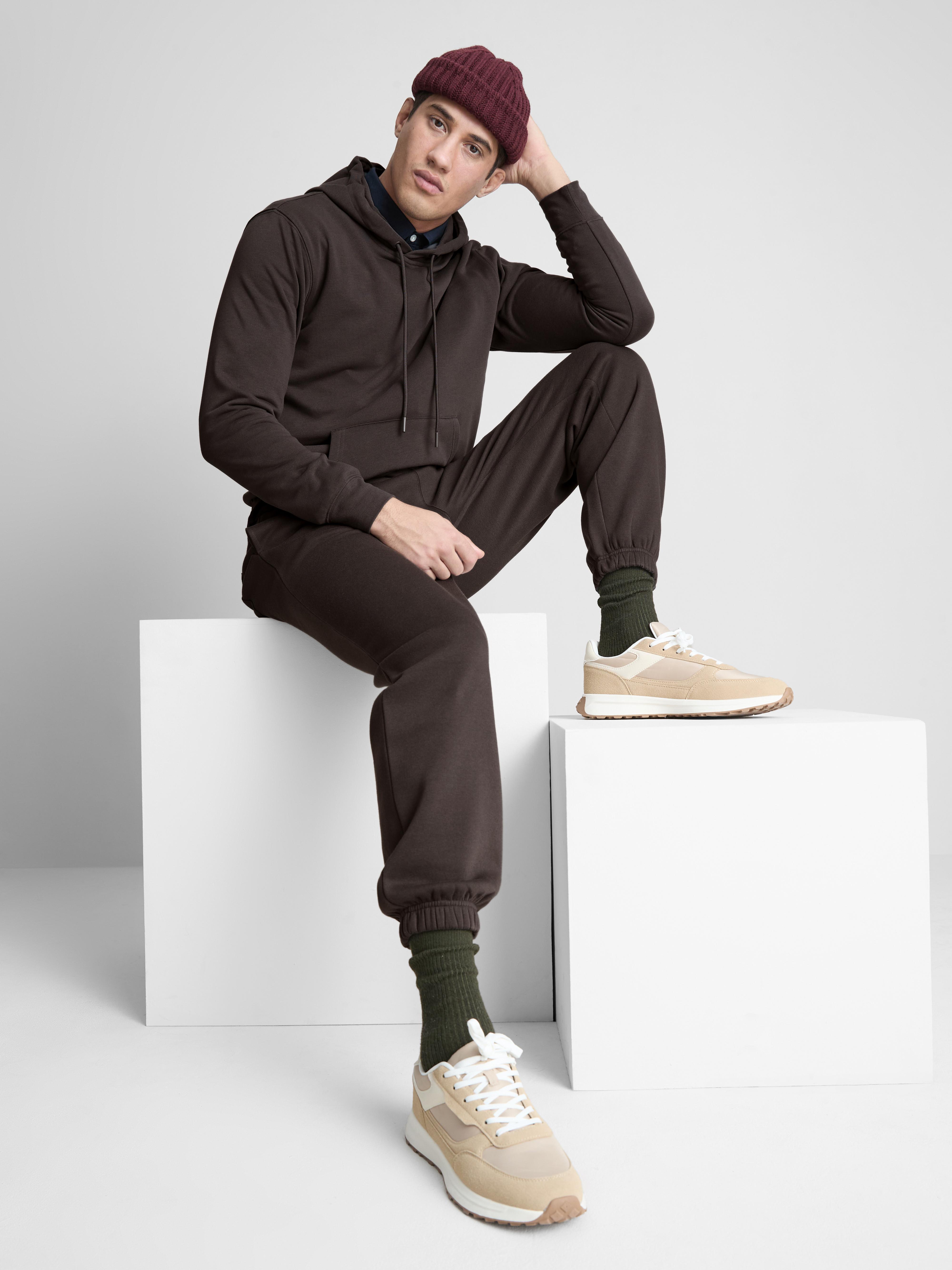 Pantaloni Jogging Uomo In Pile Con Tasche Zip – Orlio Aperto, Classici, Casual – Taglie S-5XL