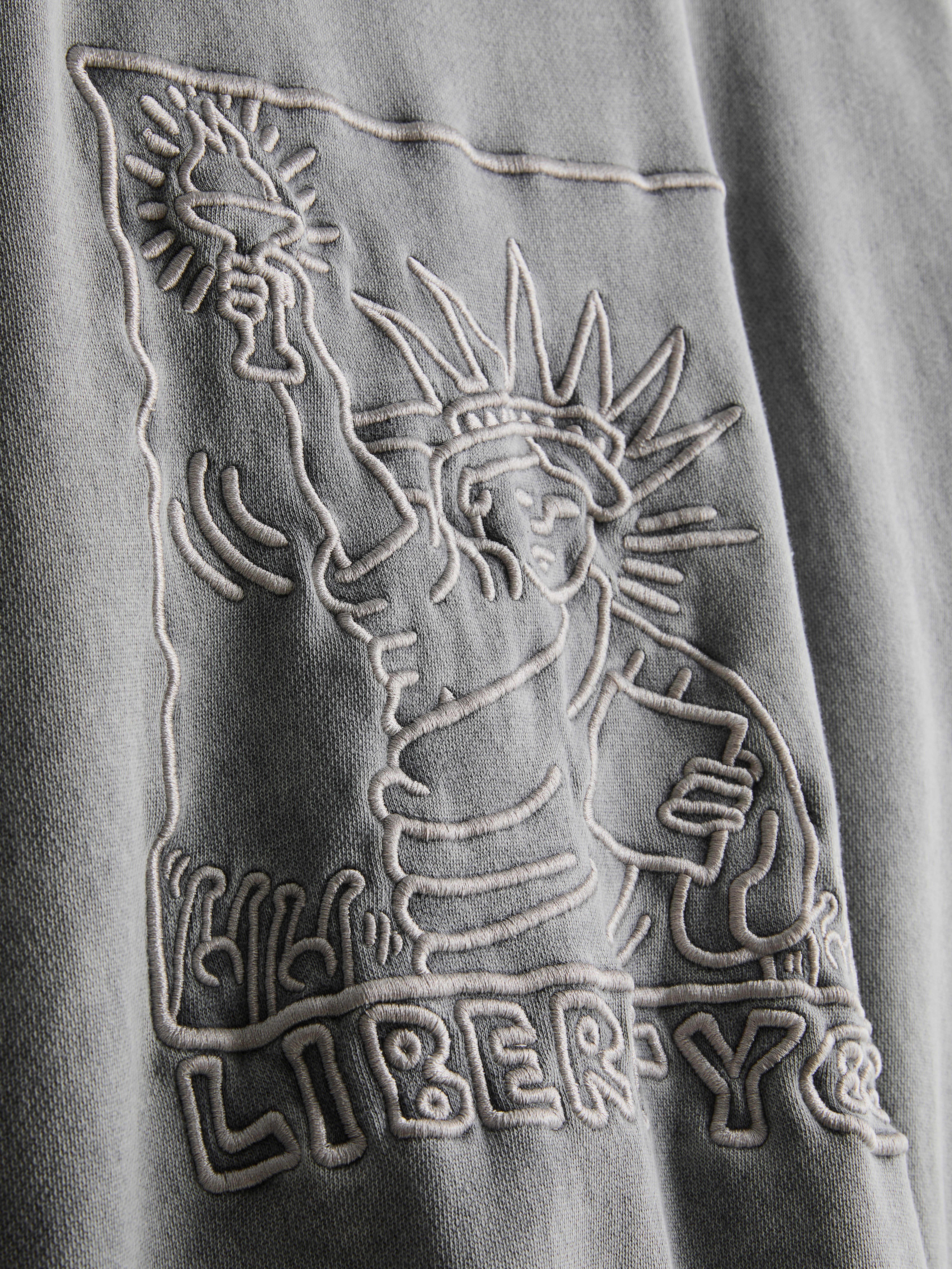 Keith Haring Washed Embroidered Sweatshirt