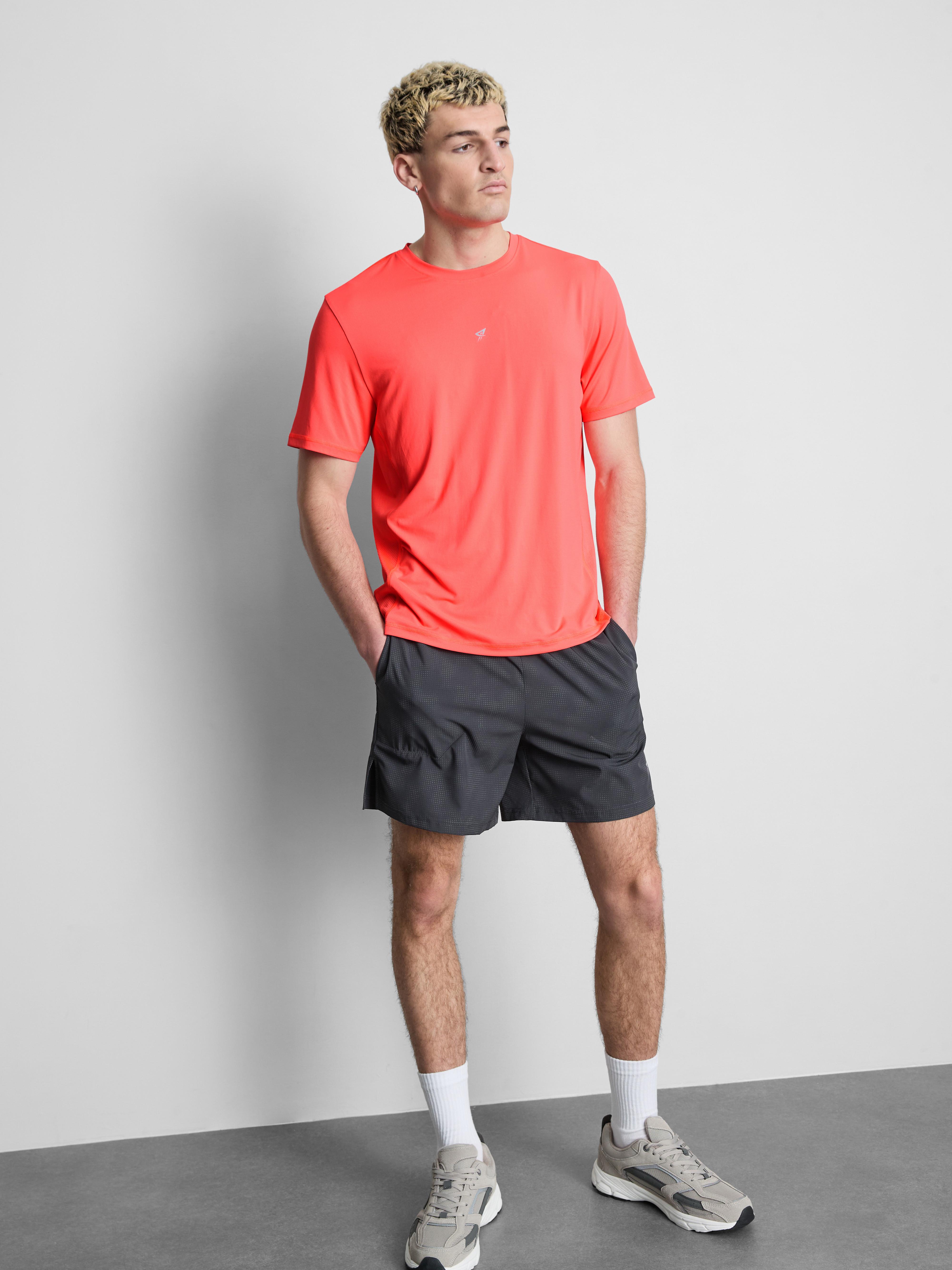 Kurzärmeliges Performance-T-Shirt Orange