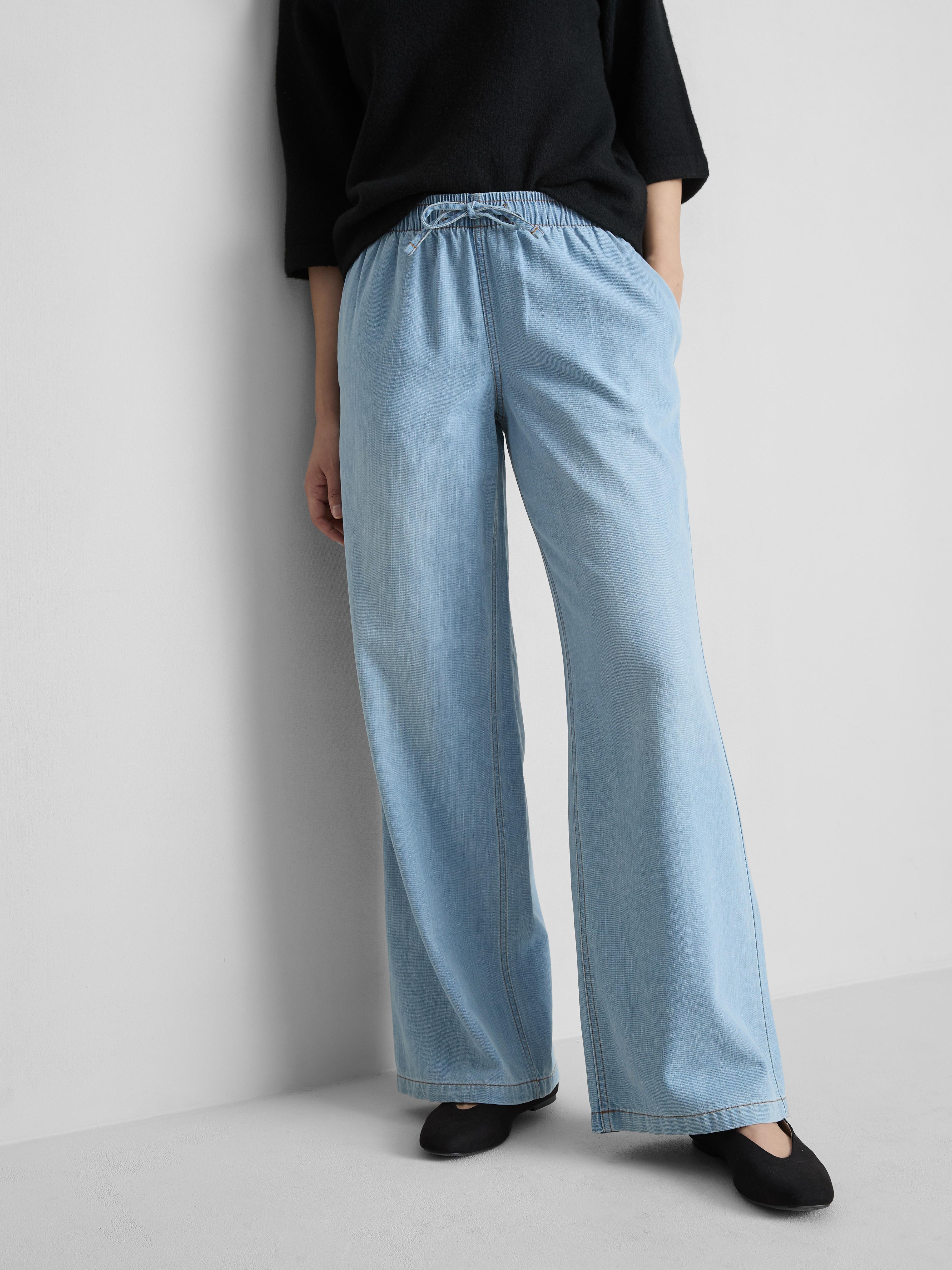 Denim-Jogginghose mit geradem Bein