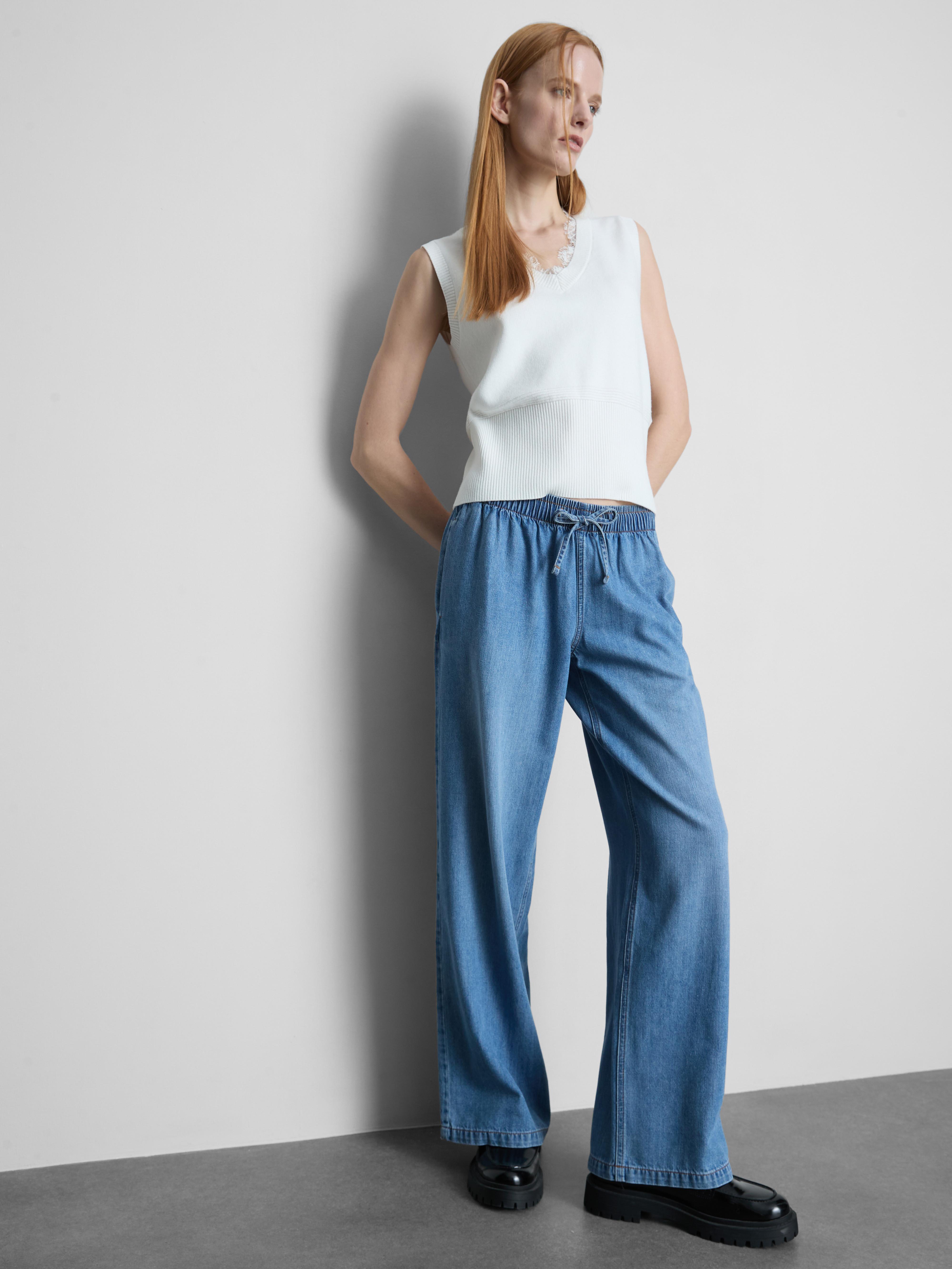 Straight Leg Denim Joggers