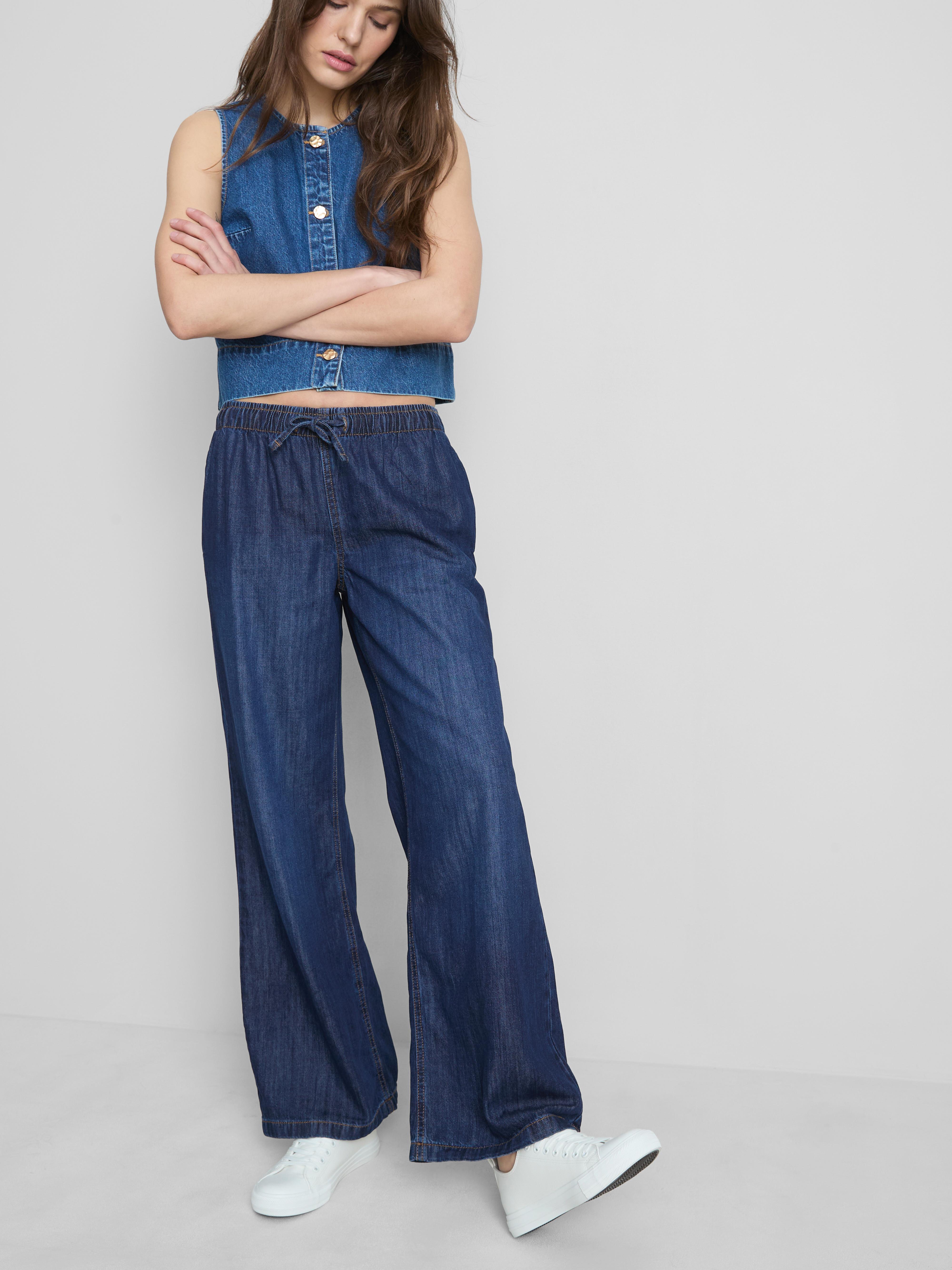 Denim-Jogginghose mit geradem Bein