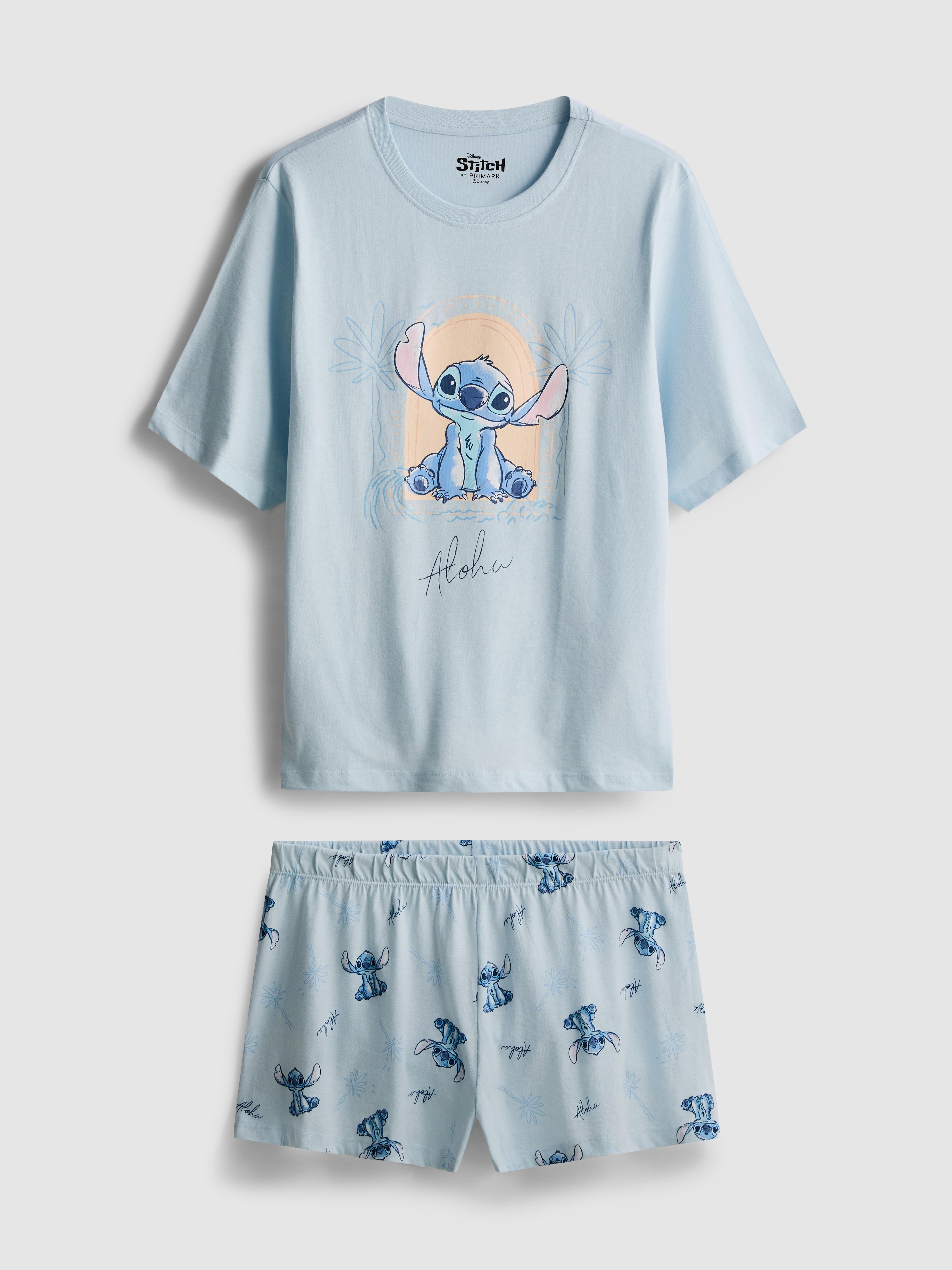 Pijamale scurte din bumbac Stitch de la Disney