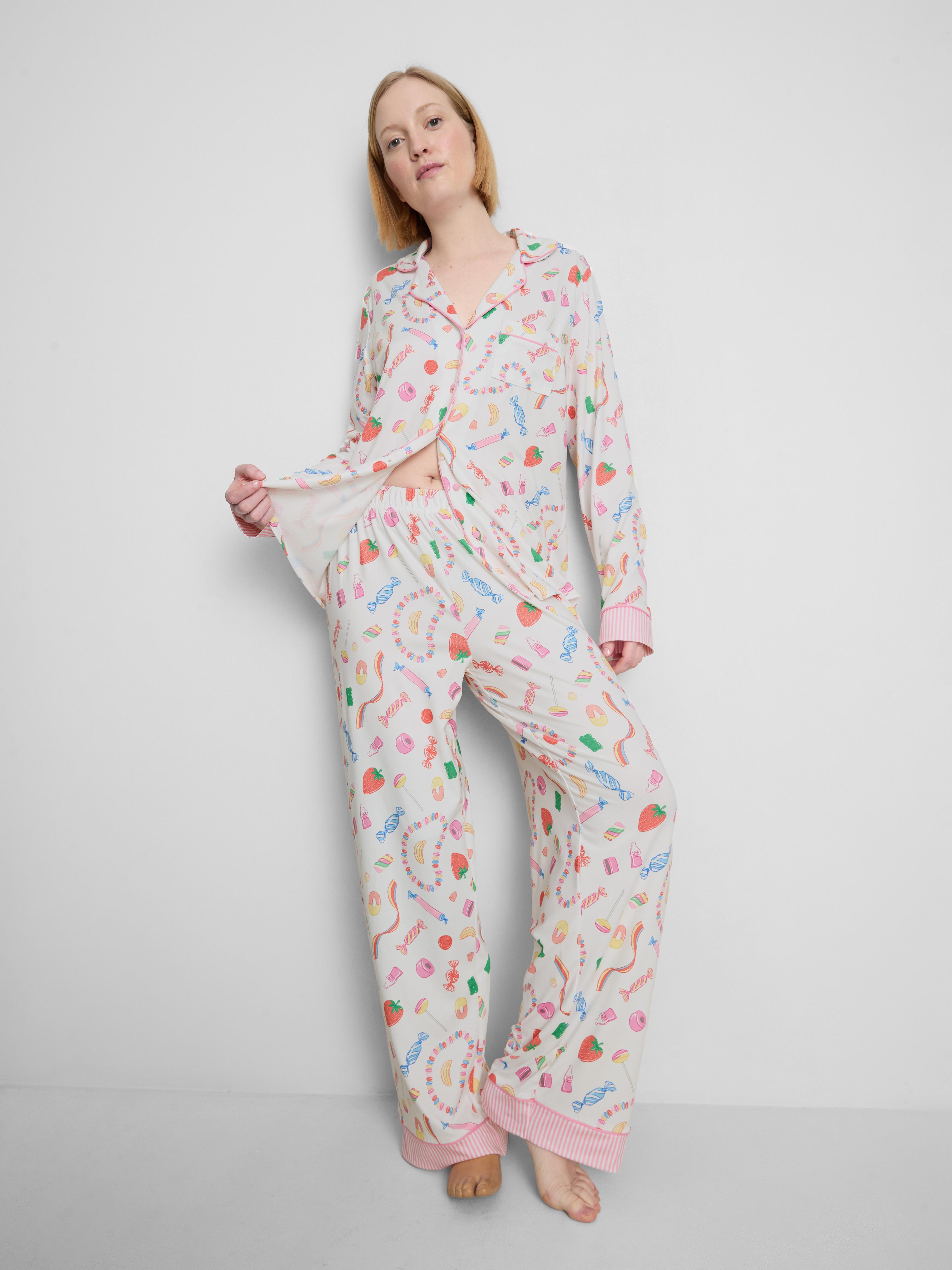 Sweet Treat Printed Boyfriend Pajamas