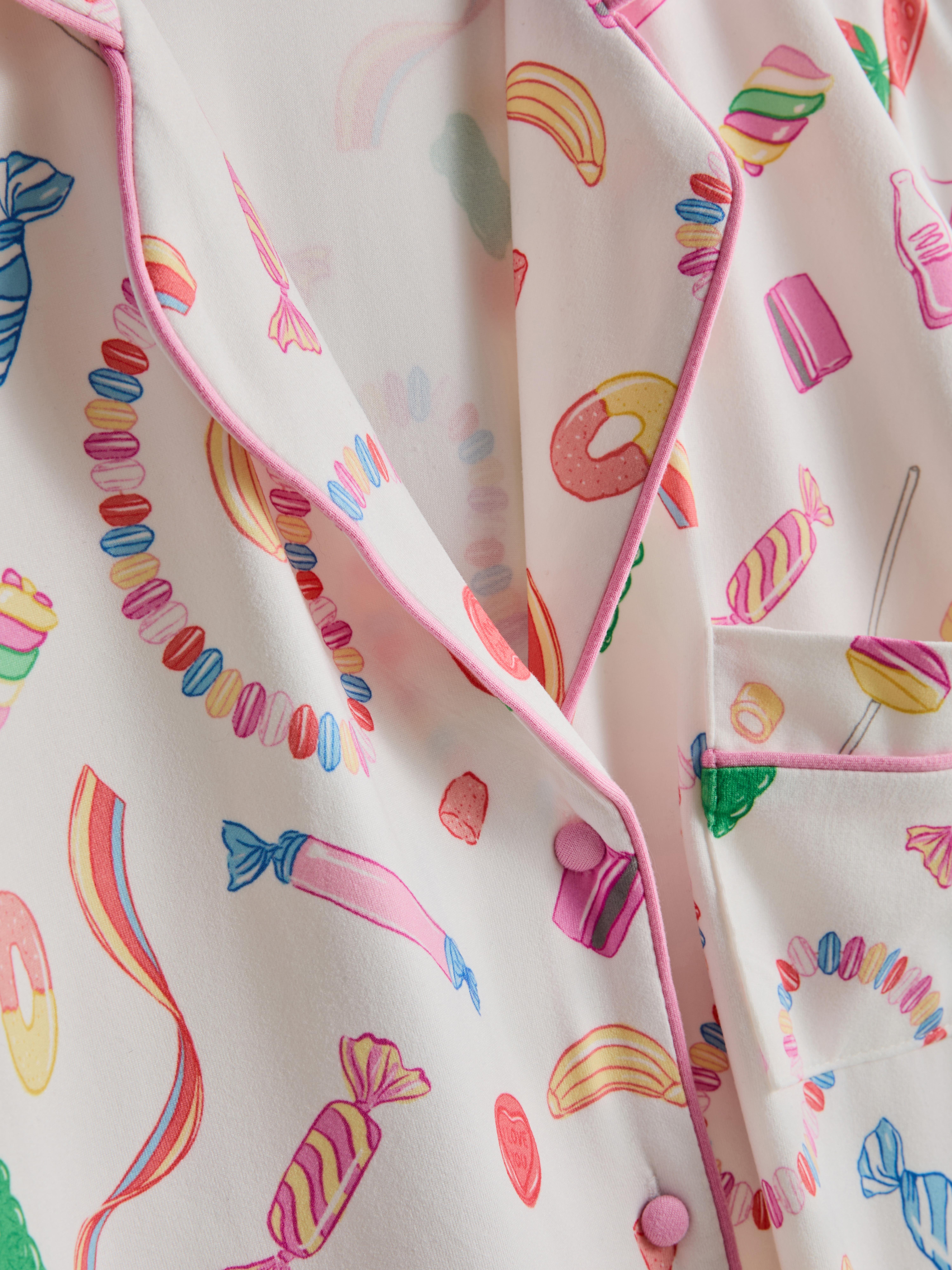 Sweet Treat Printed Boyfriend Pajamas