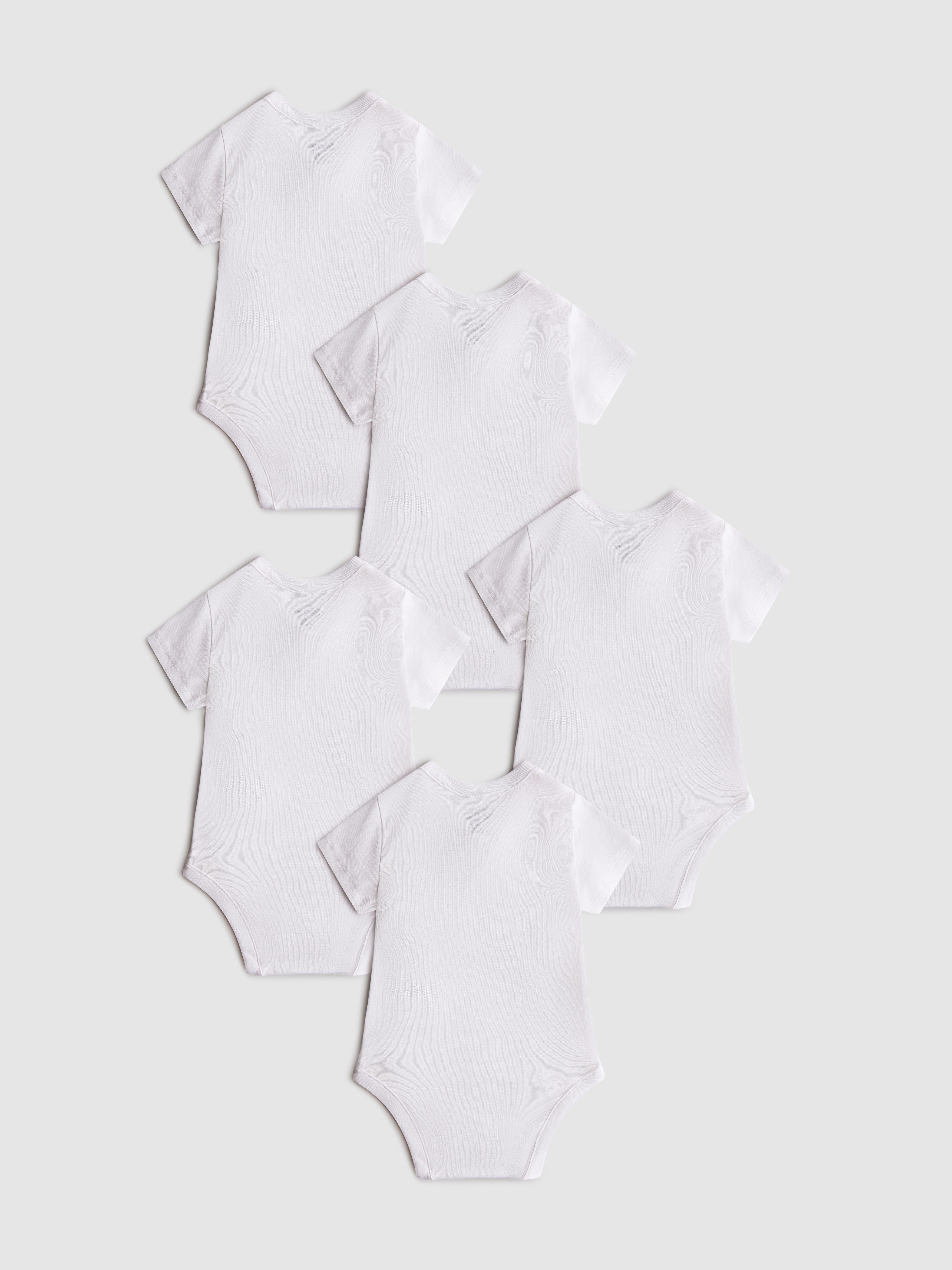 0-36mths | 5pk Ribbed Wrap Front Bodysuits