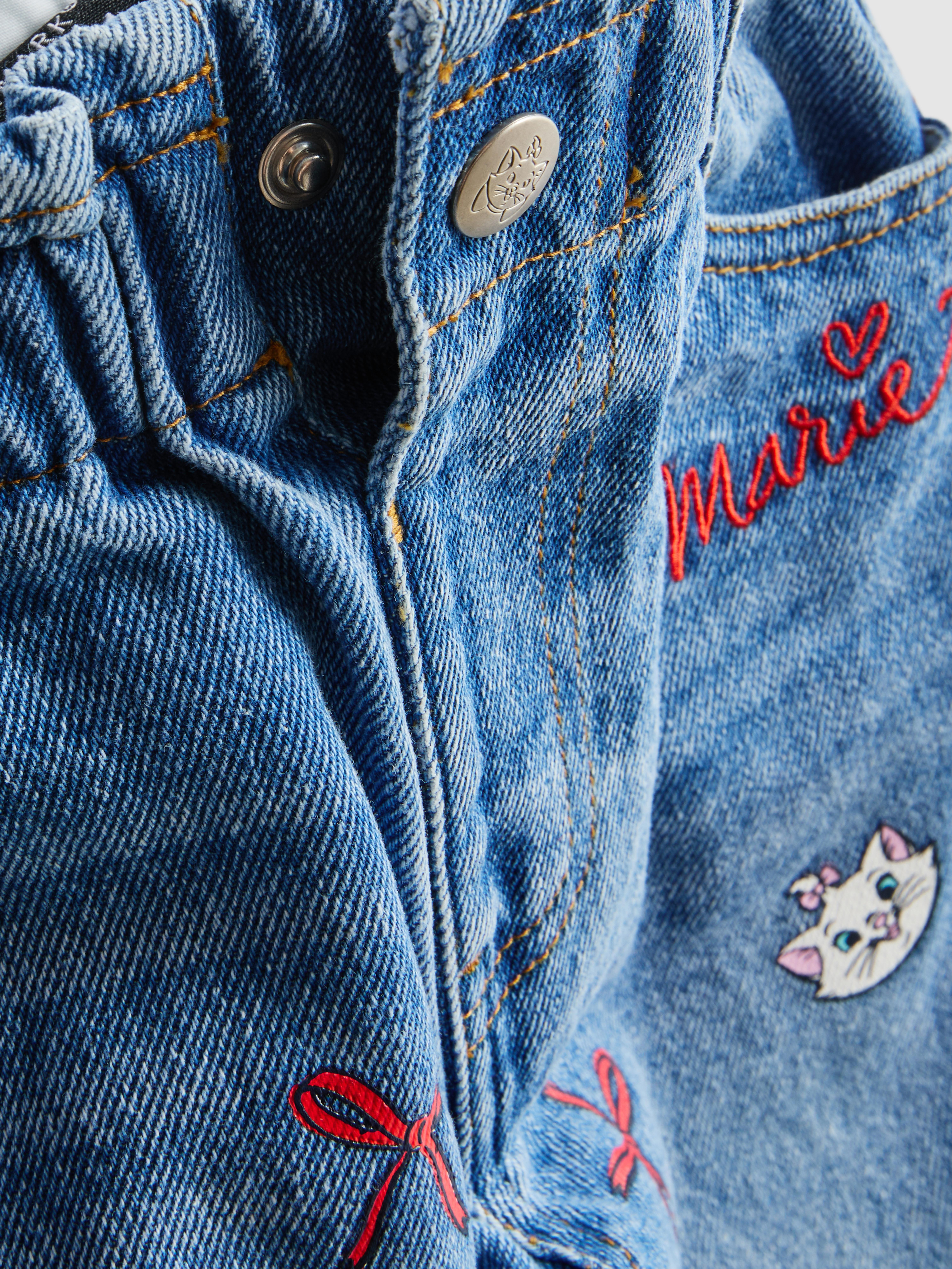 Girls Light Blue 1.5-8yrs | Disney’s The Aristocats Marie Embroidered Jeans