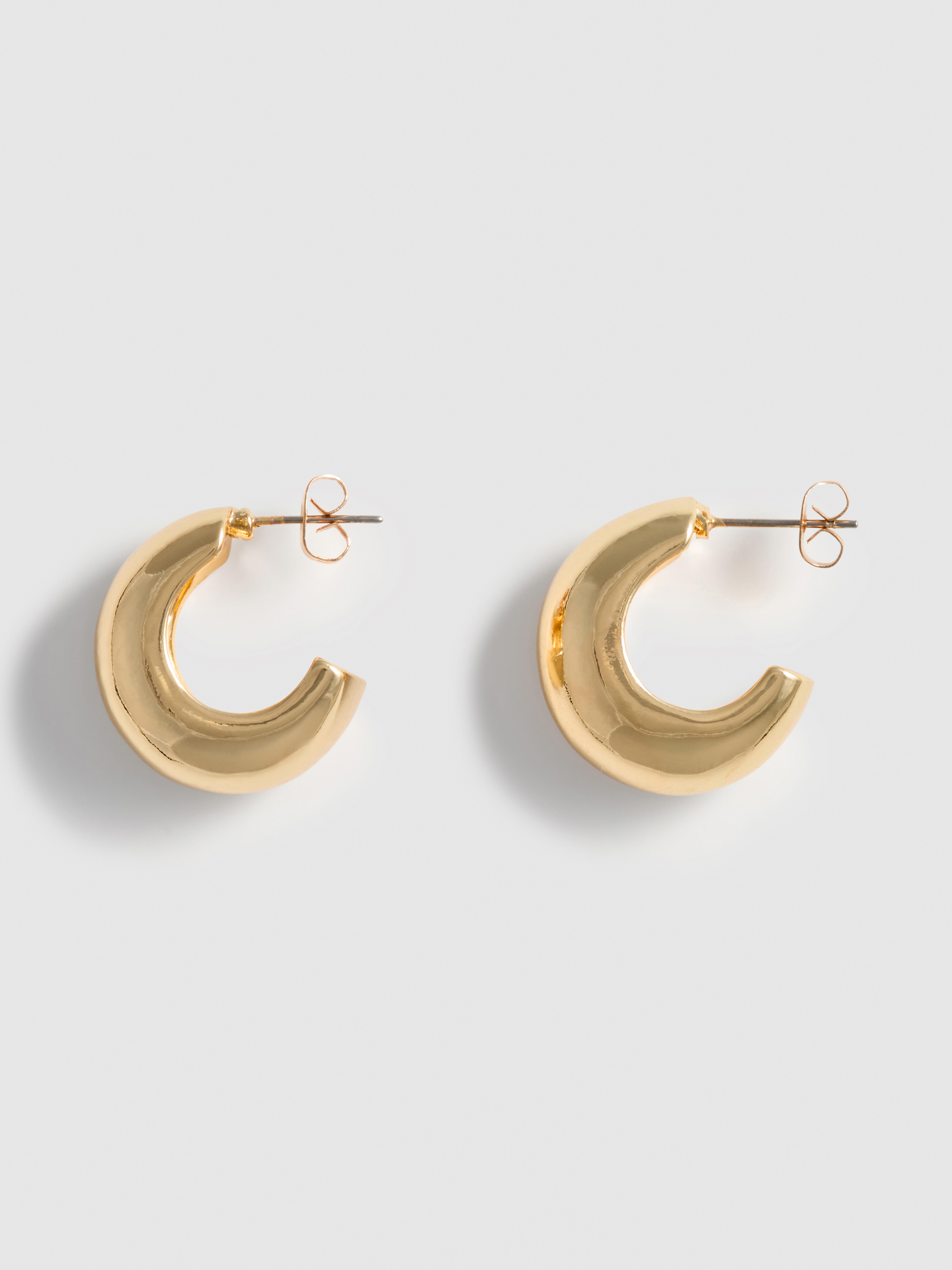 Women's Chunky Hoop Earrings - Yellow