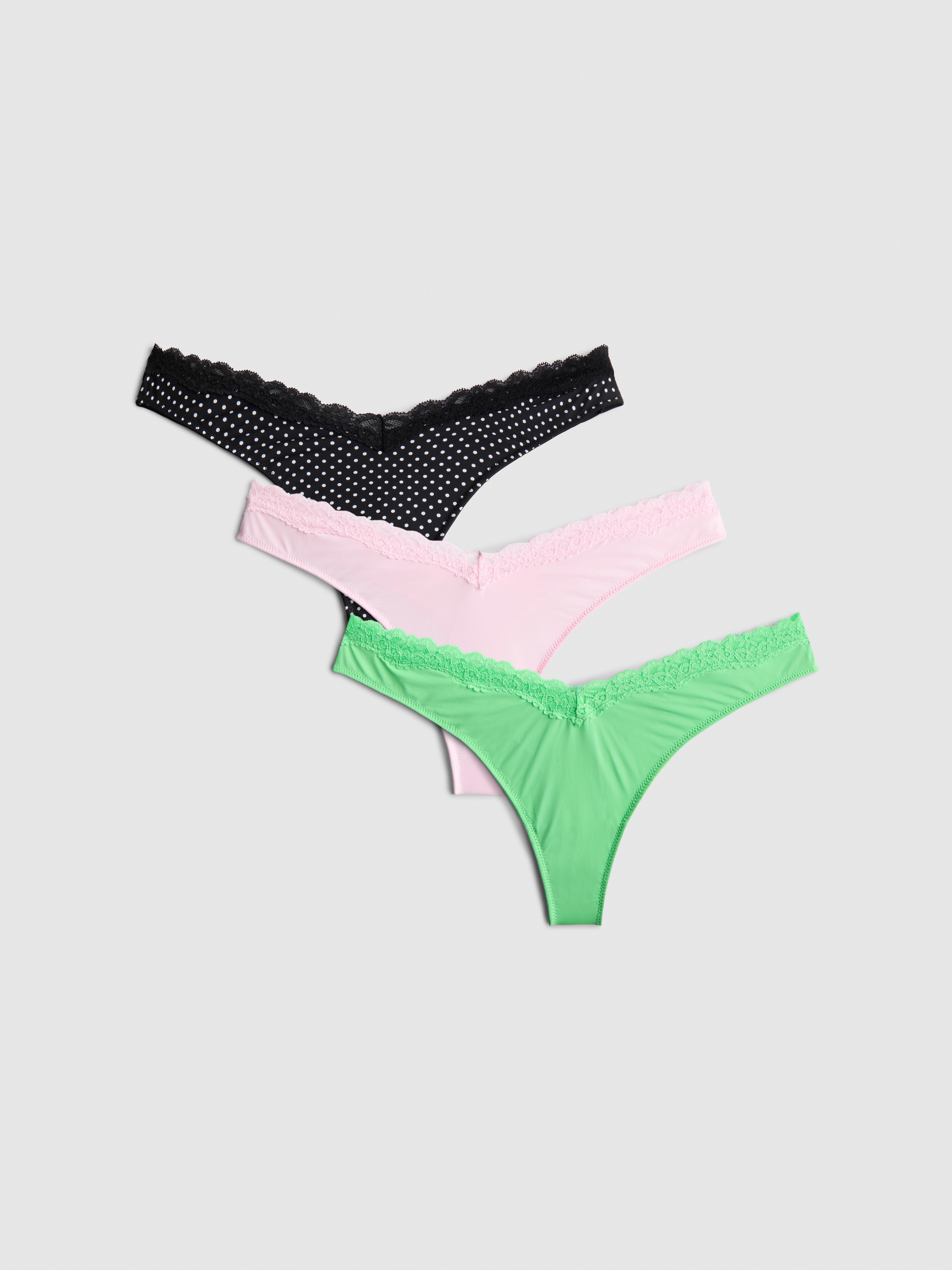 3pk Microfibre Printed Miami Thongs