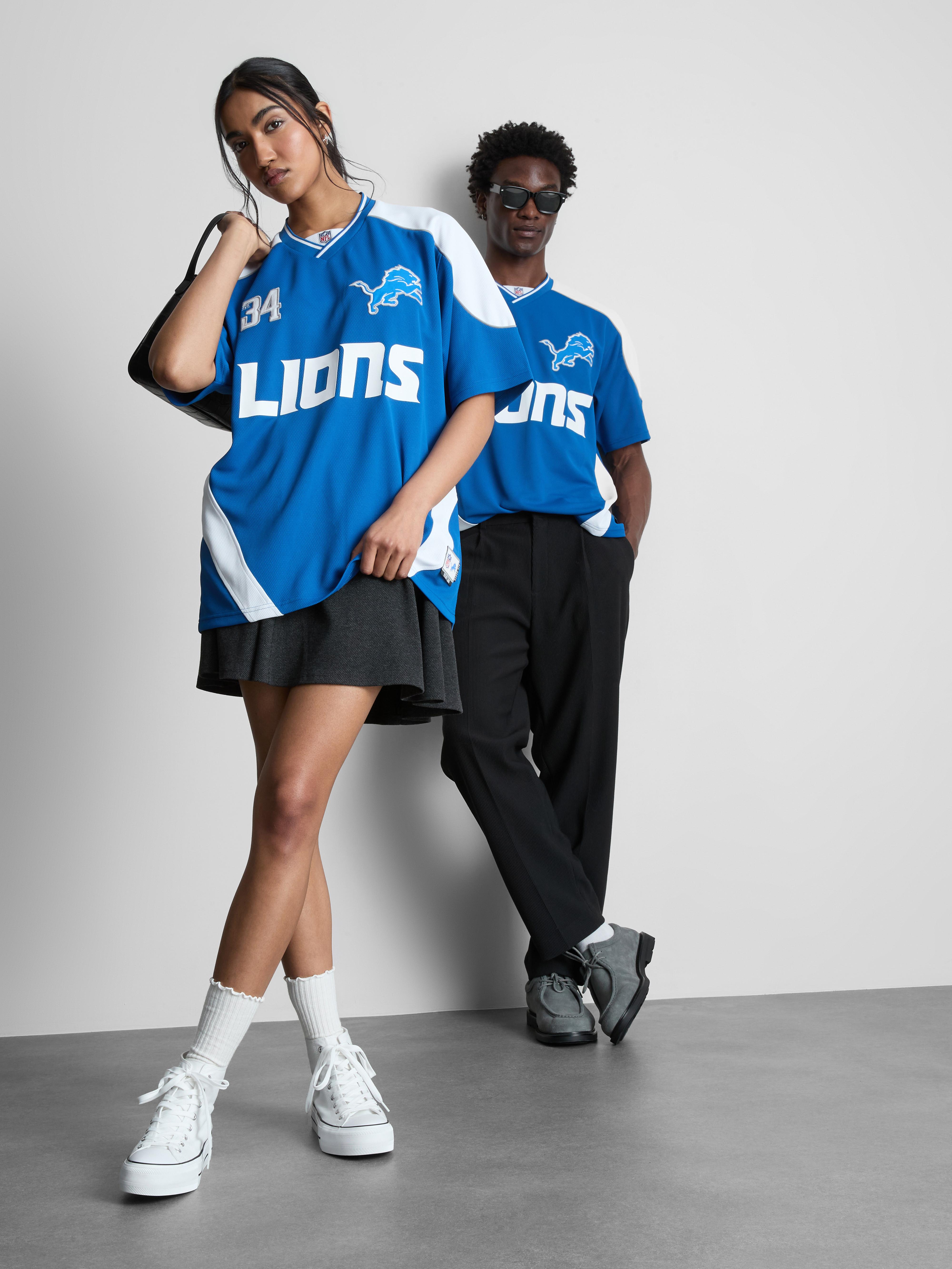 Men's Blue NFL Detroit Lions V-Neck T-Shirt