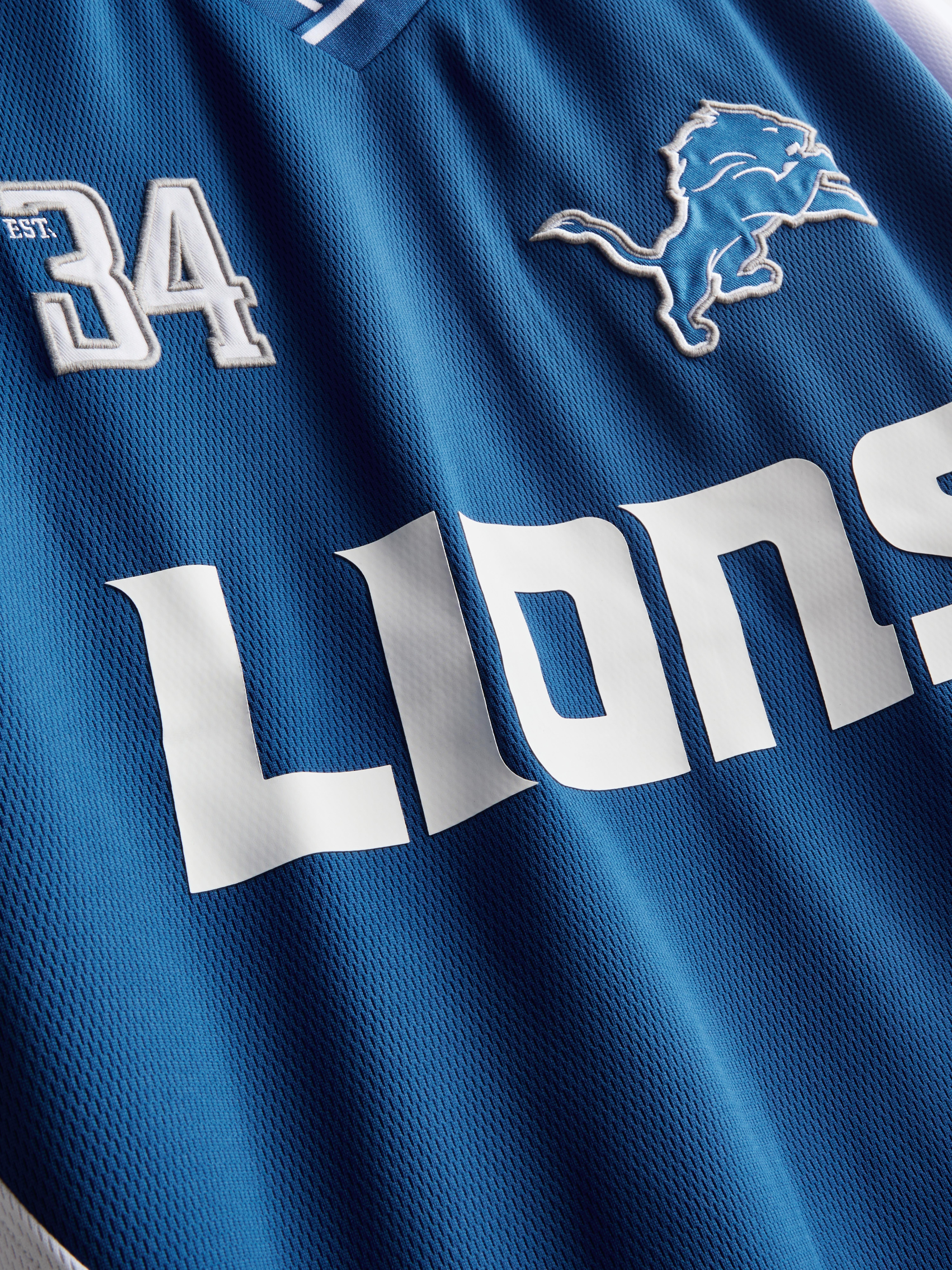 Men's Blue NFL Detroit Lions V-Neck T-Shirt