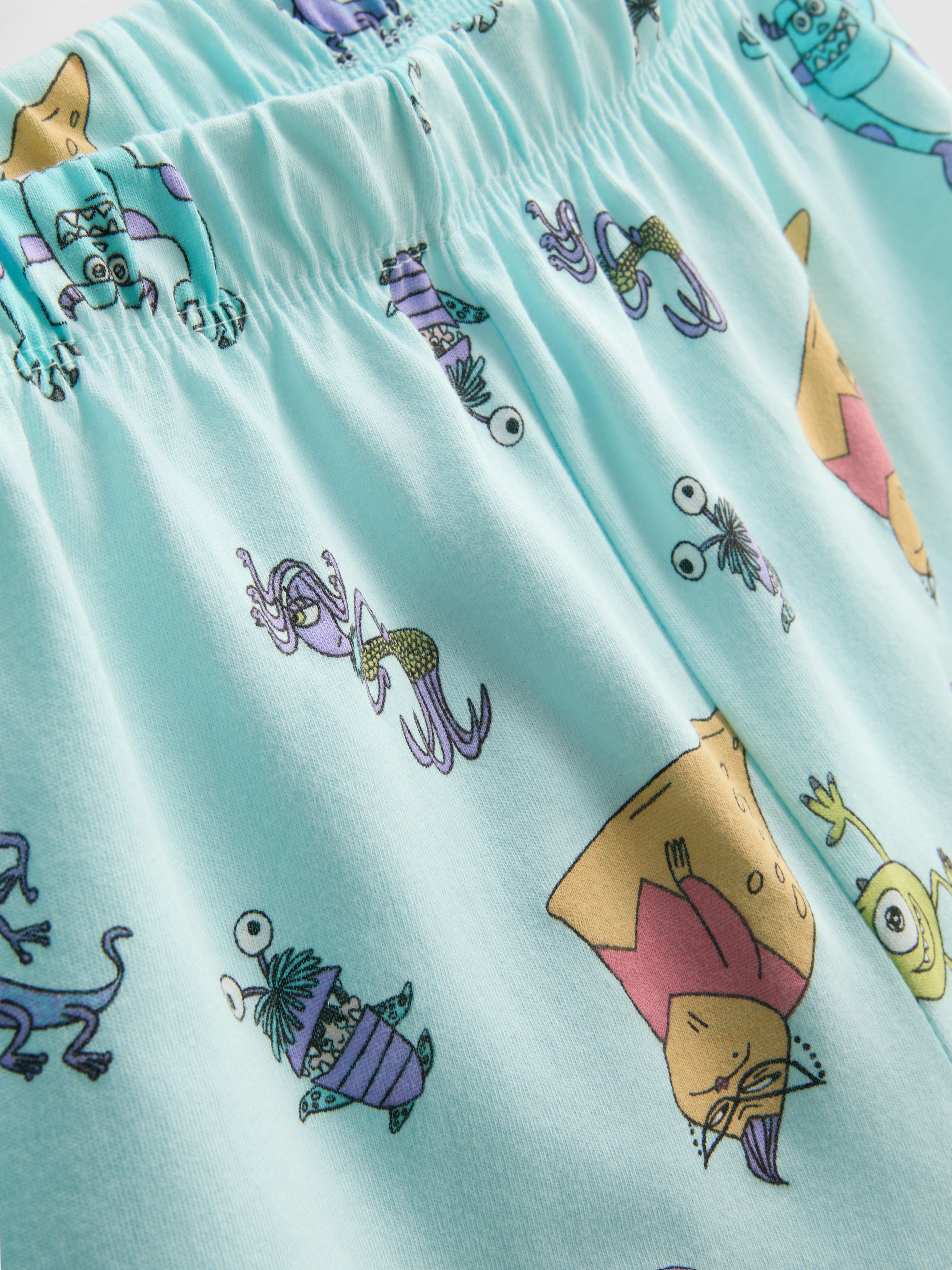 Kurzer „Disney Pixar Die Monster AG“ Schlafanzug mit Grafik