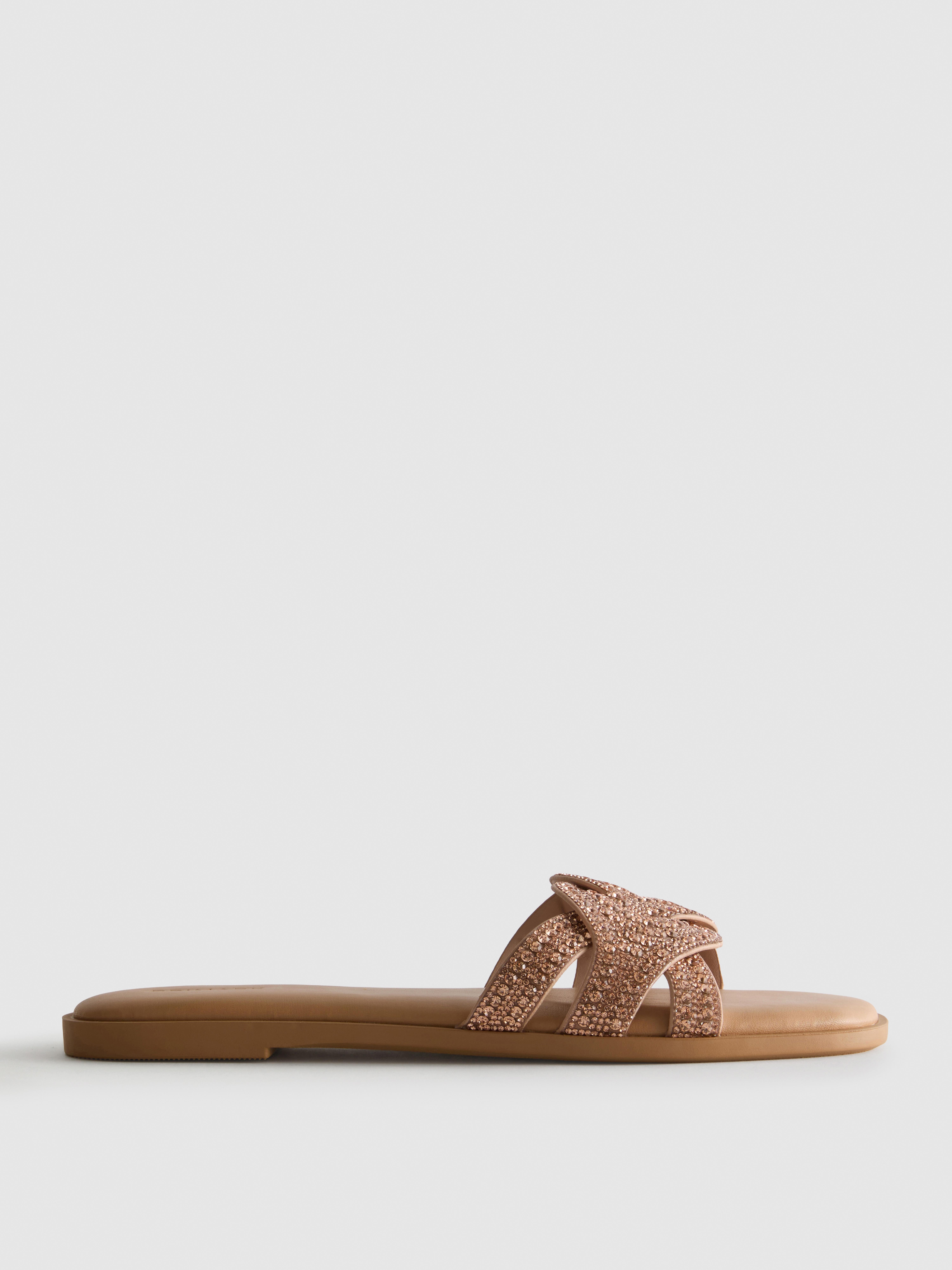 Sandali sabot con strass