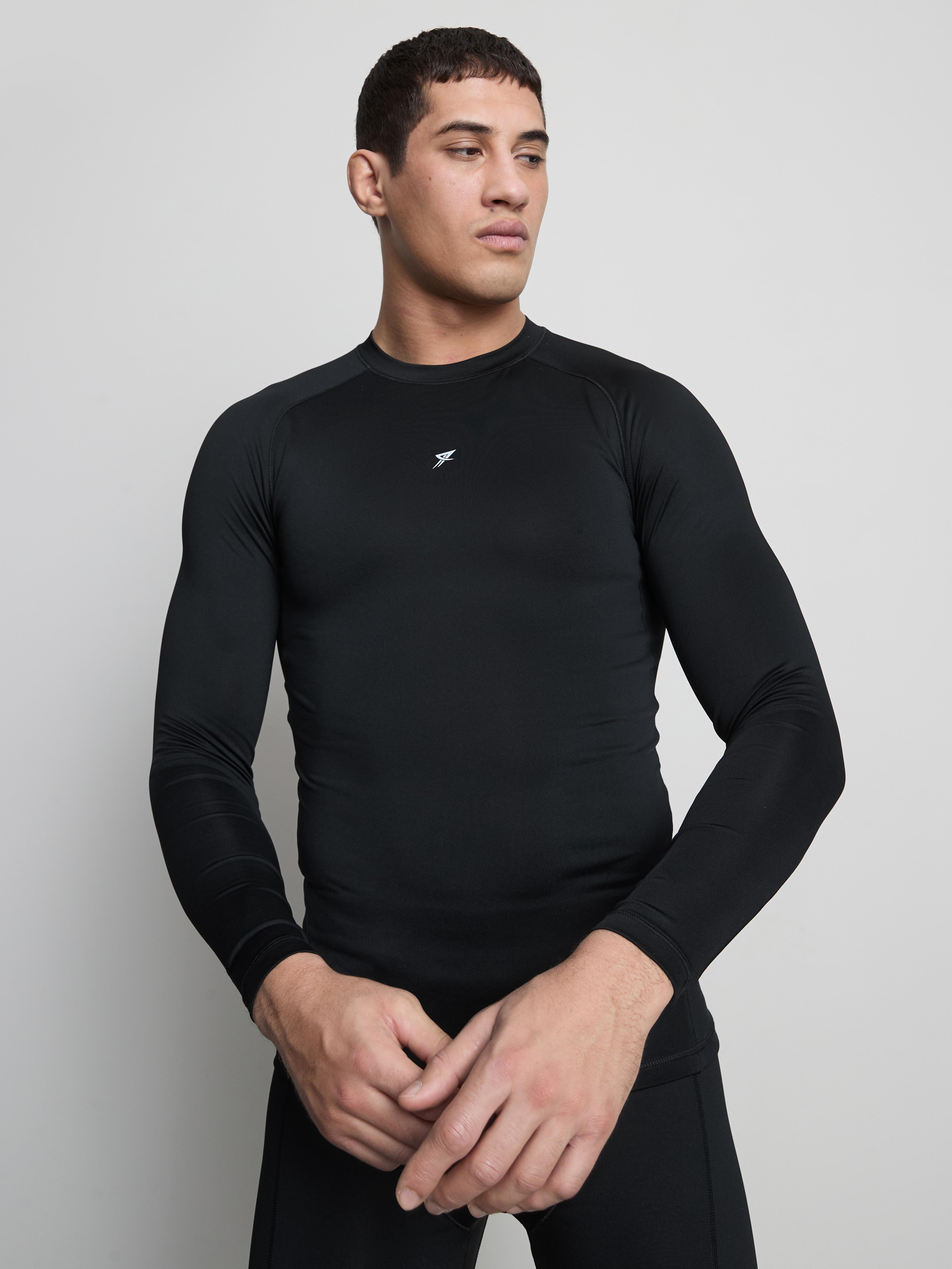 Men's Black Active Base Layer T-Shirt