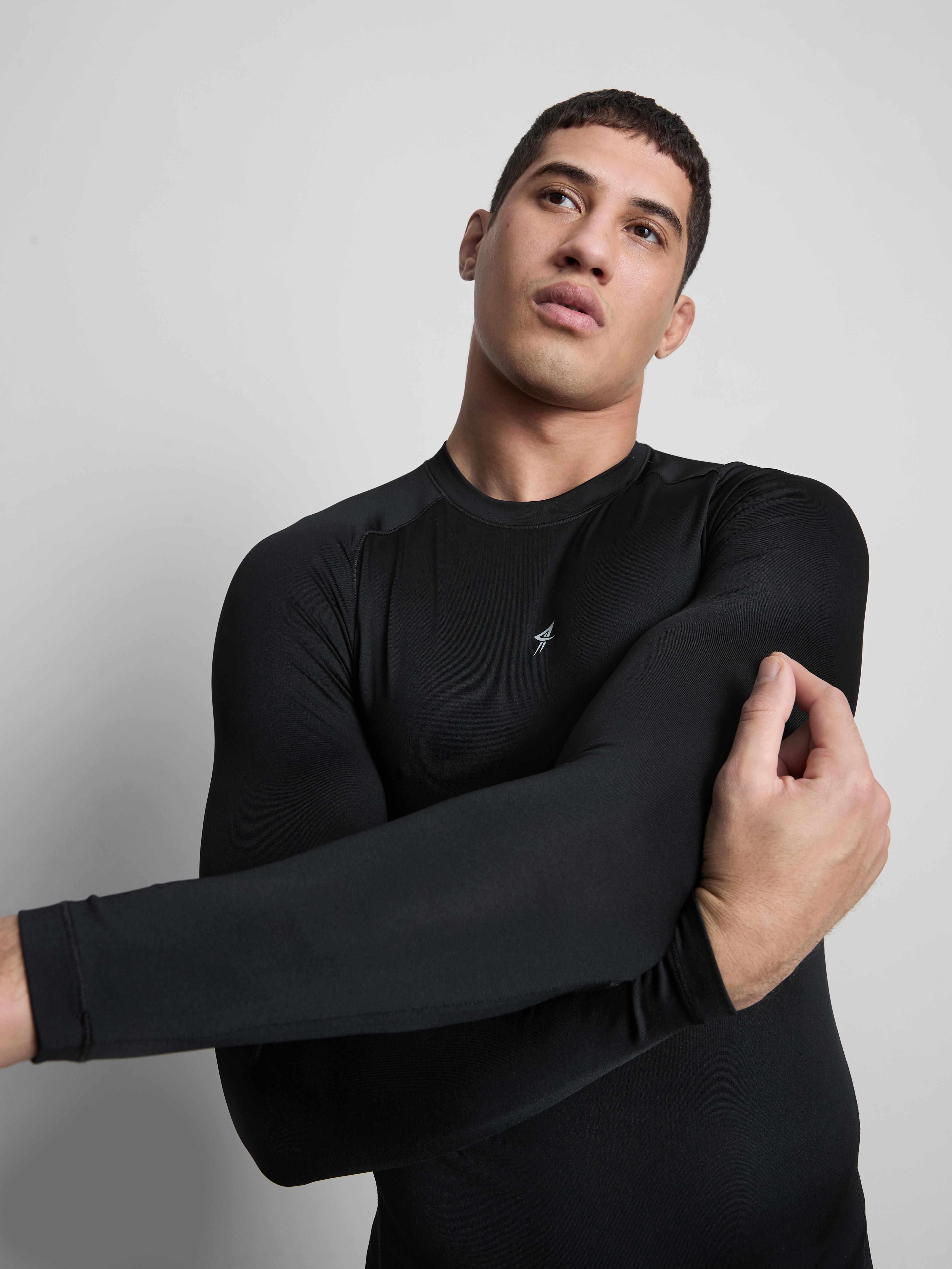 Men's Black Active Base Layer T-Shirt