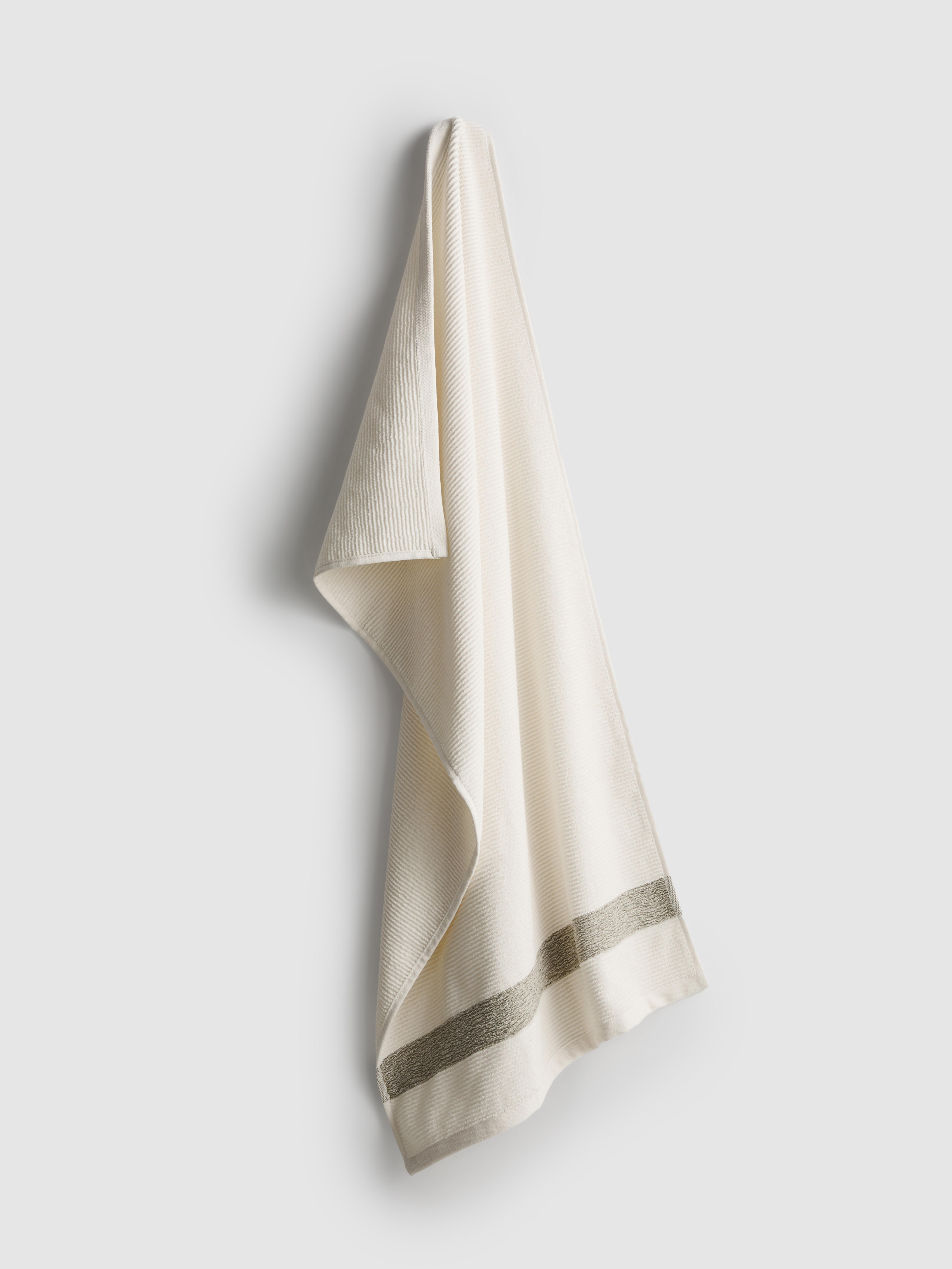 Handdoek van ribstof