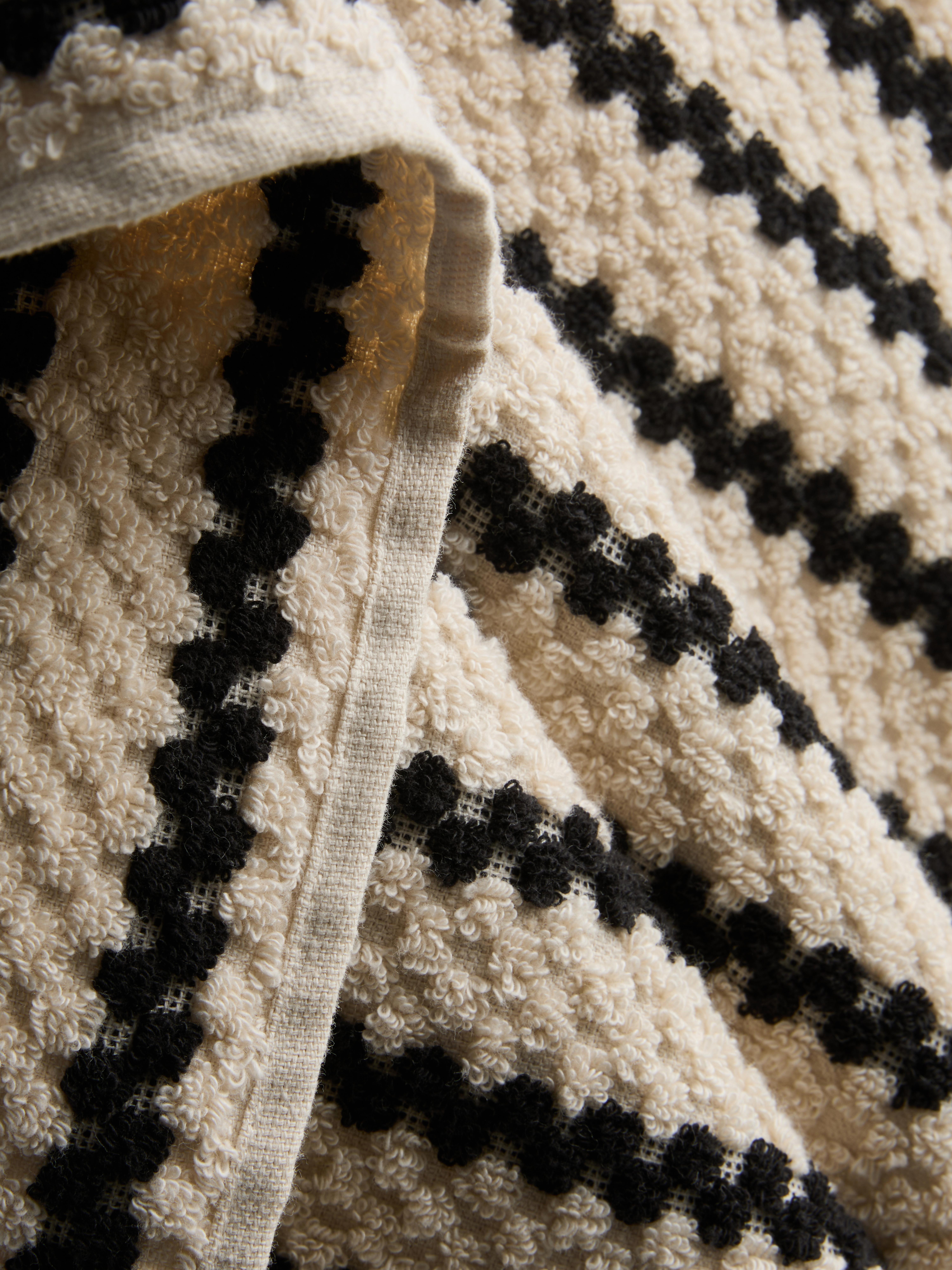 Textured Stripe Hand Towel