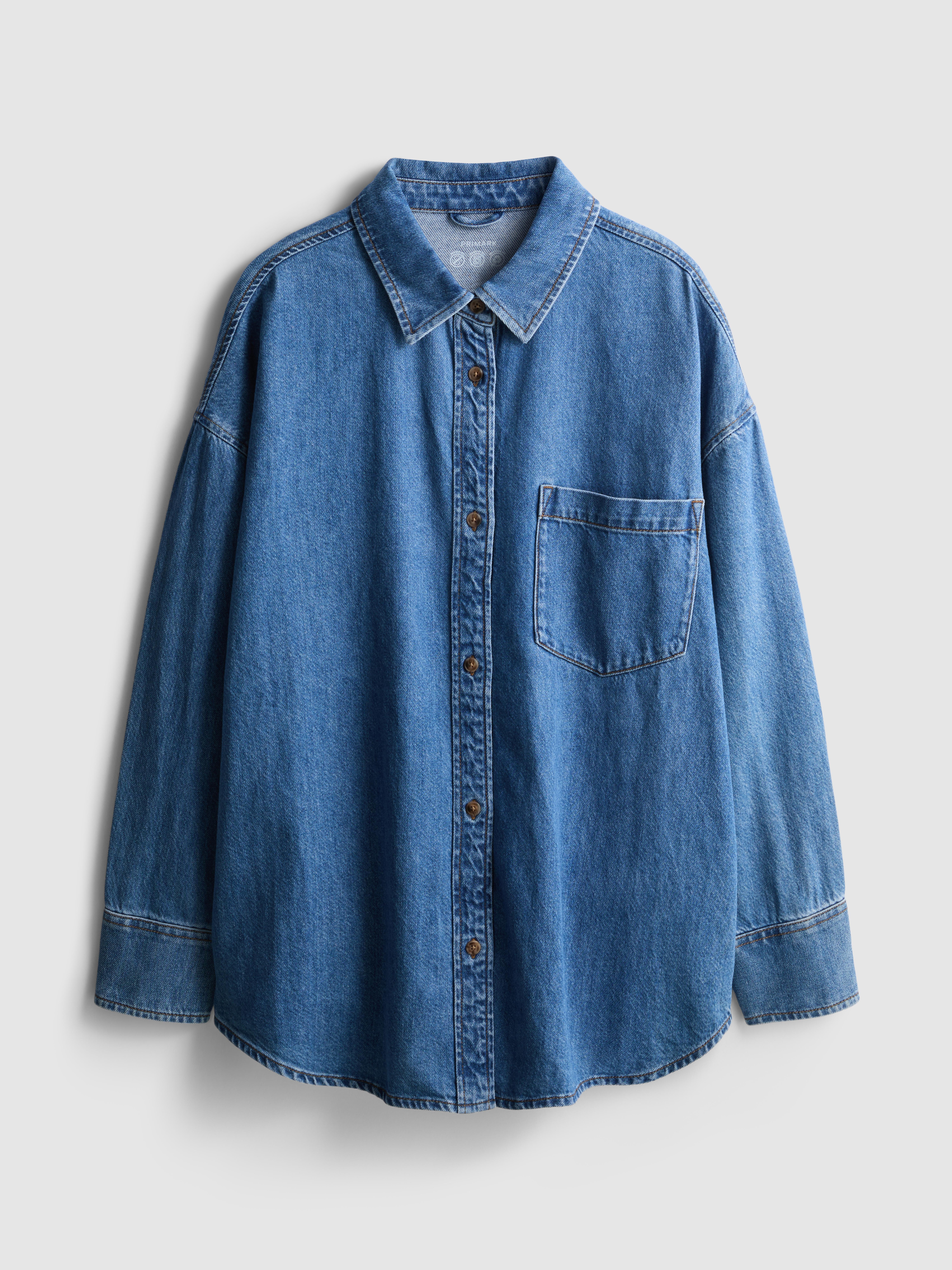 Camisa ganga algodão corte folgado