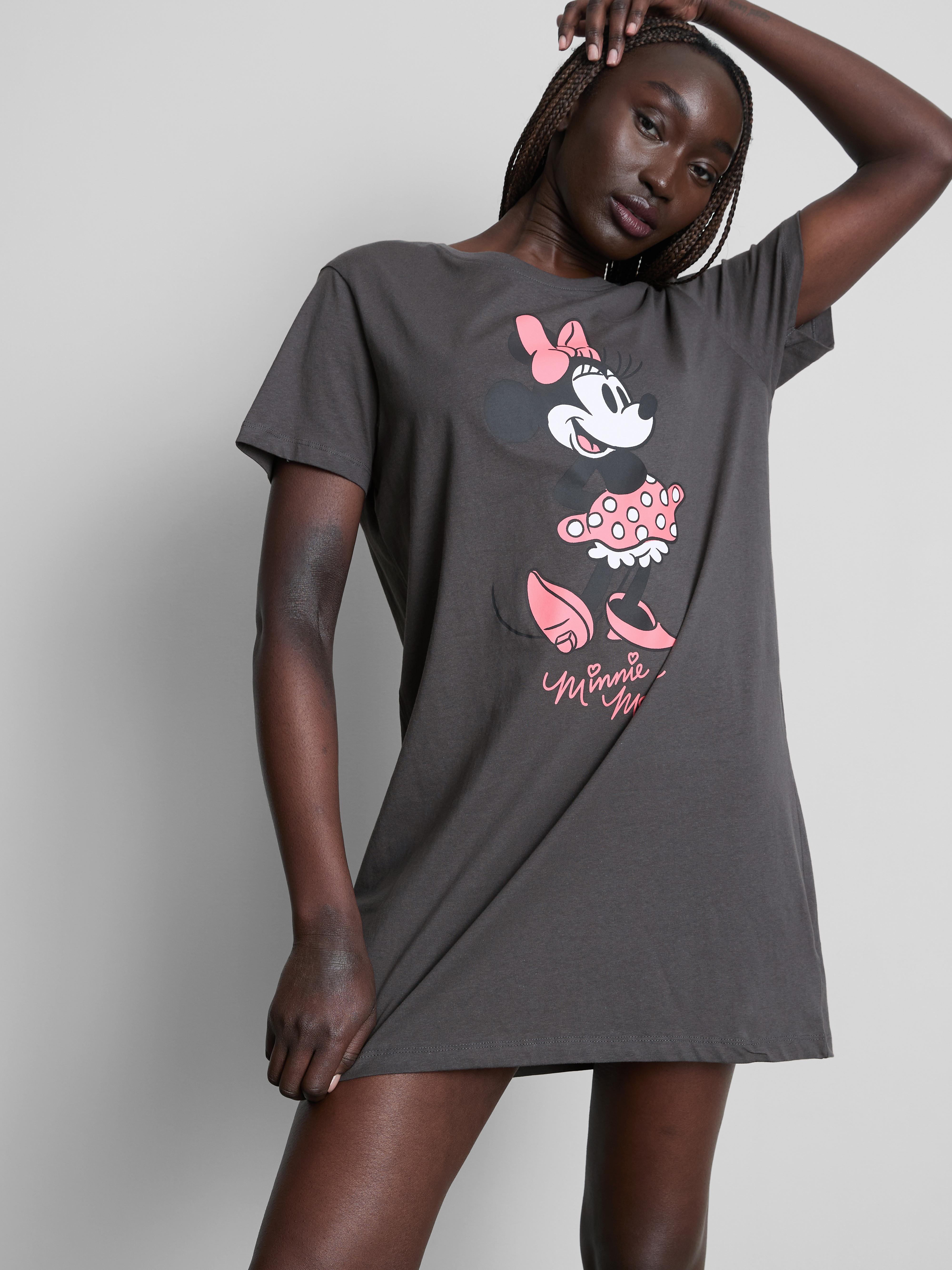 Nachthemd aus Baumwolle mit „Disney Minnie Maus“ Grafik