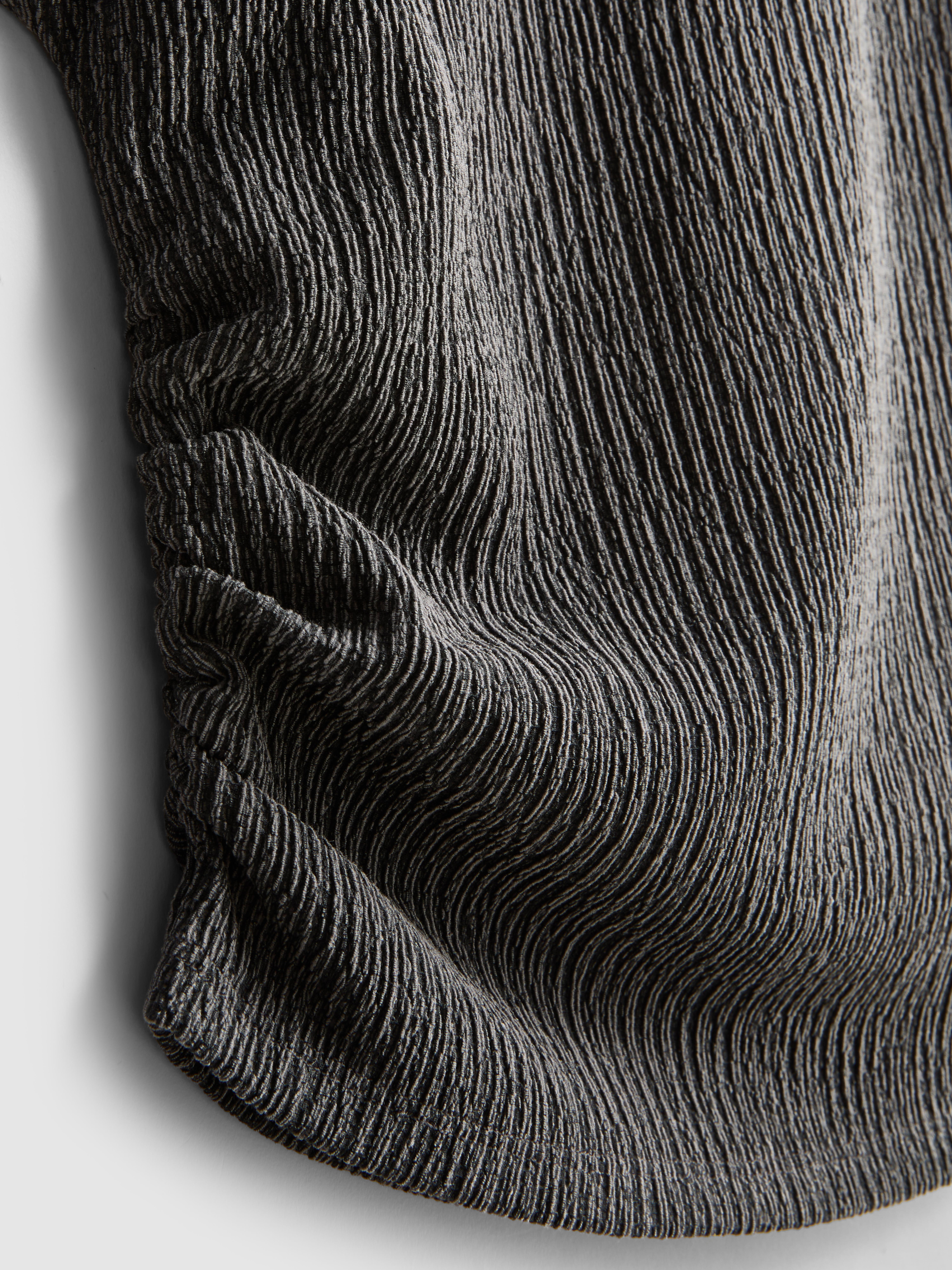 Girls Charcoal 7-15yrs | Crinkle Ruched Blouse