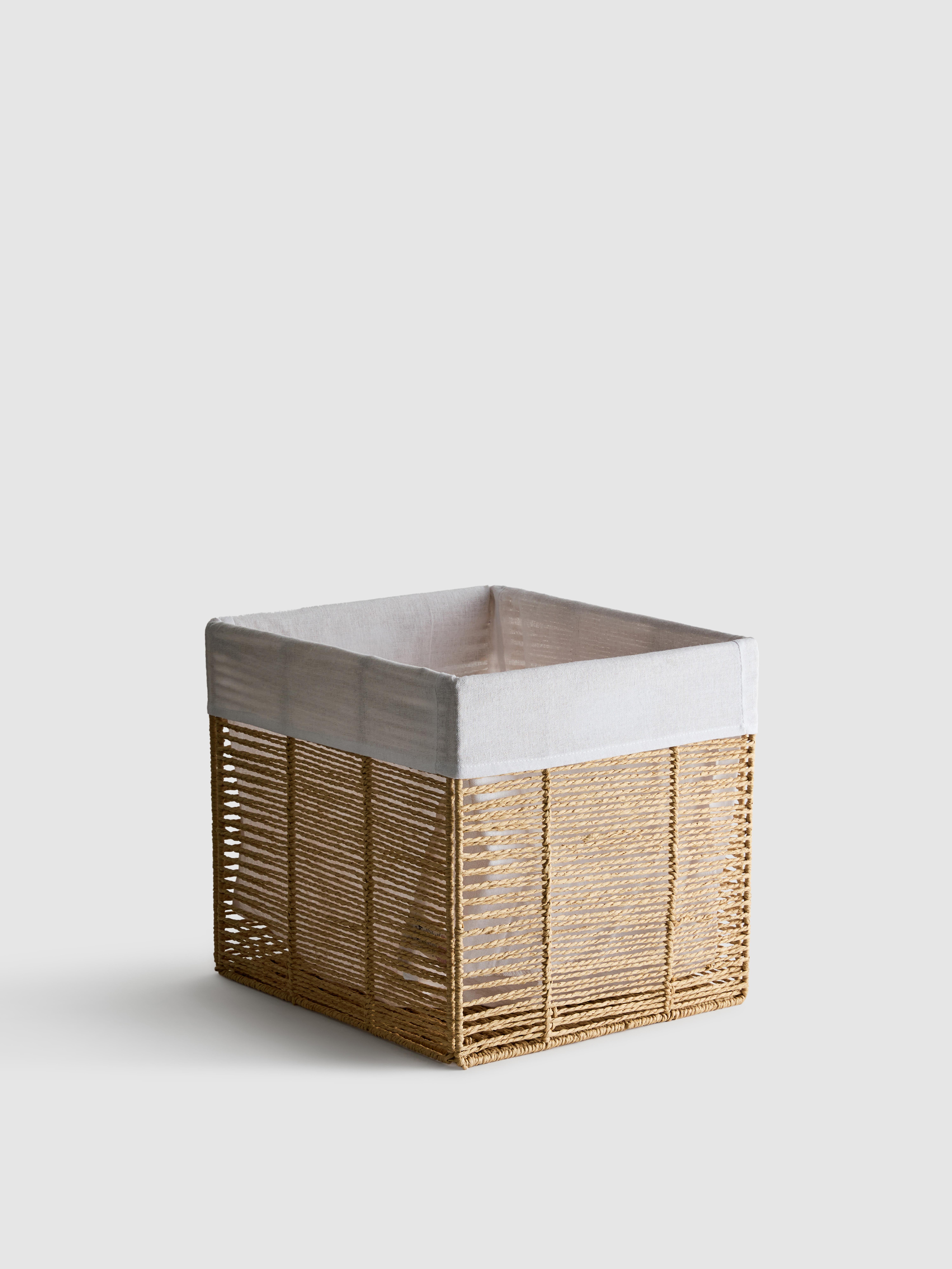 Cube Paper Rope Storage Basket