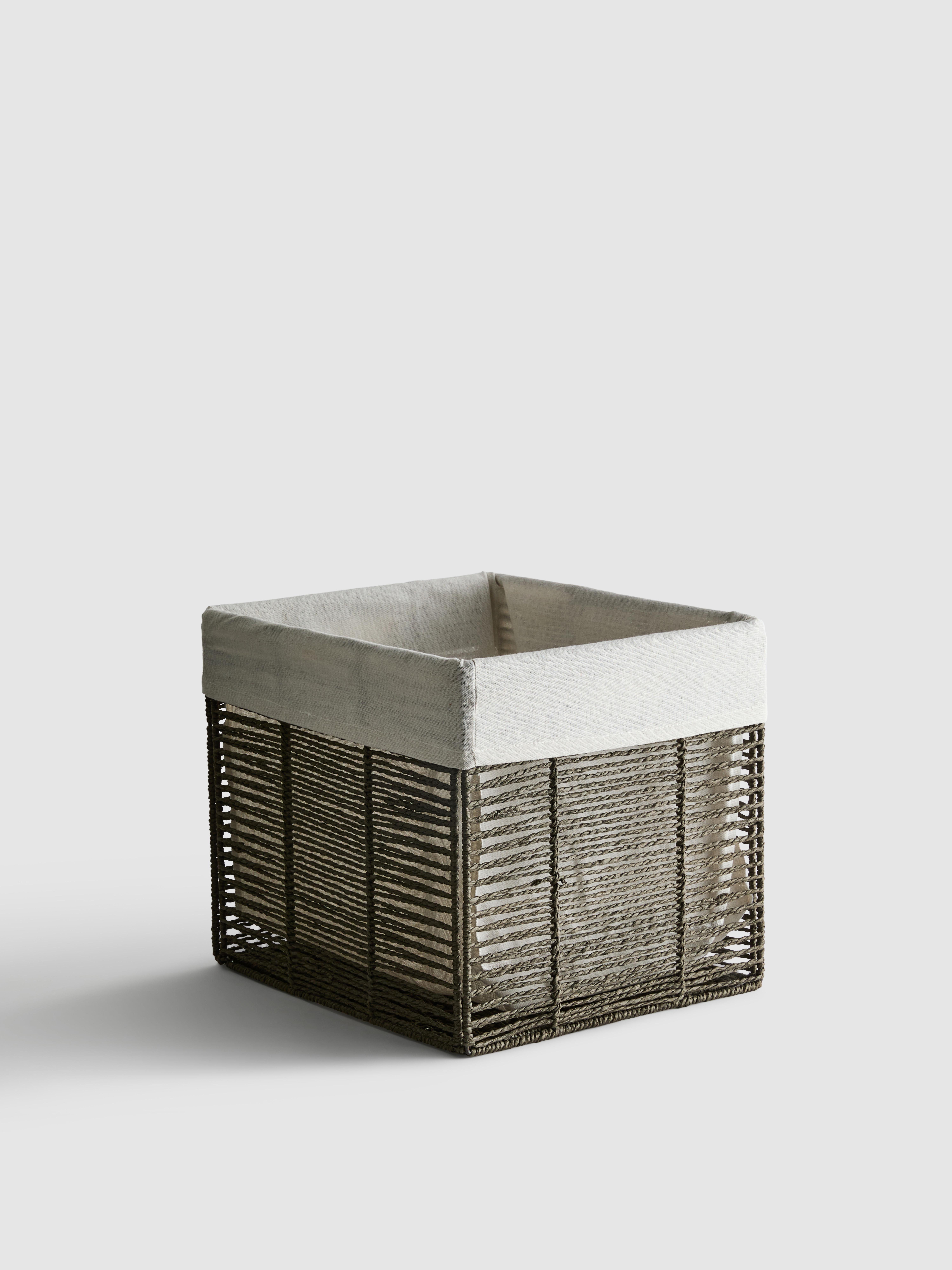 Panier de rangement cubique en corde de papier