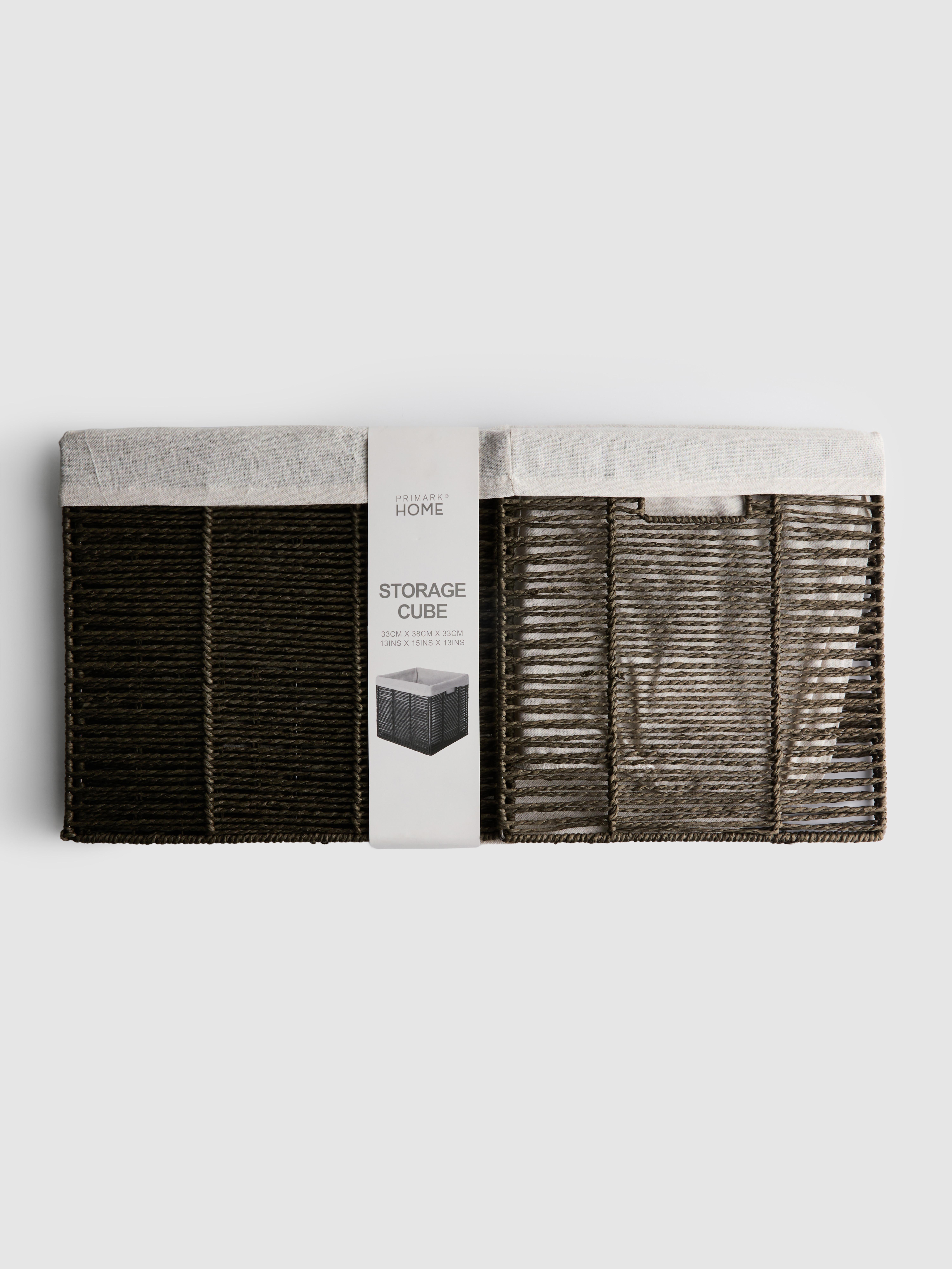 Cube Paper Rope Storage Basket