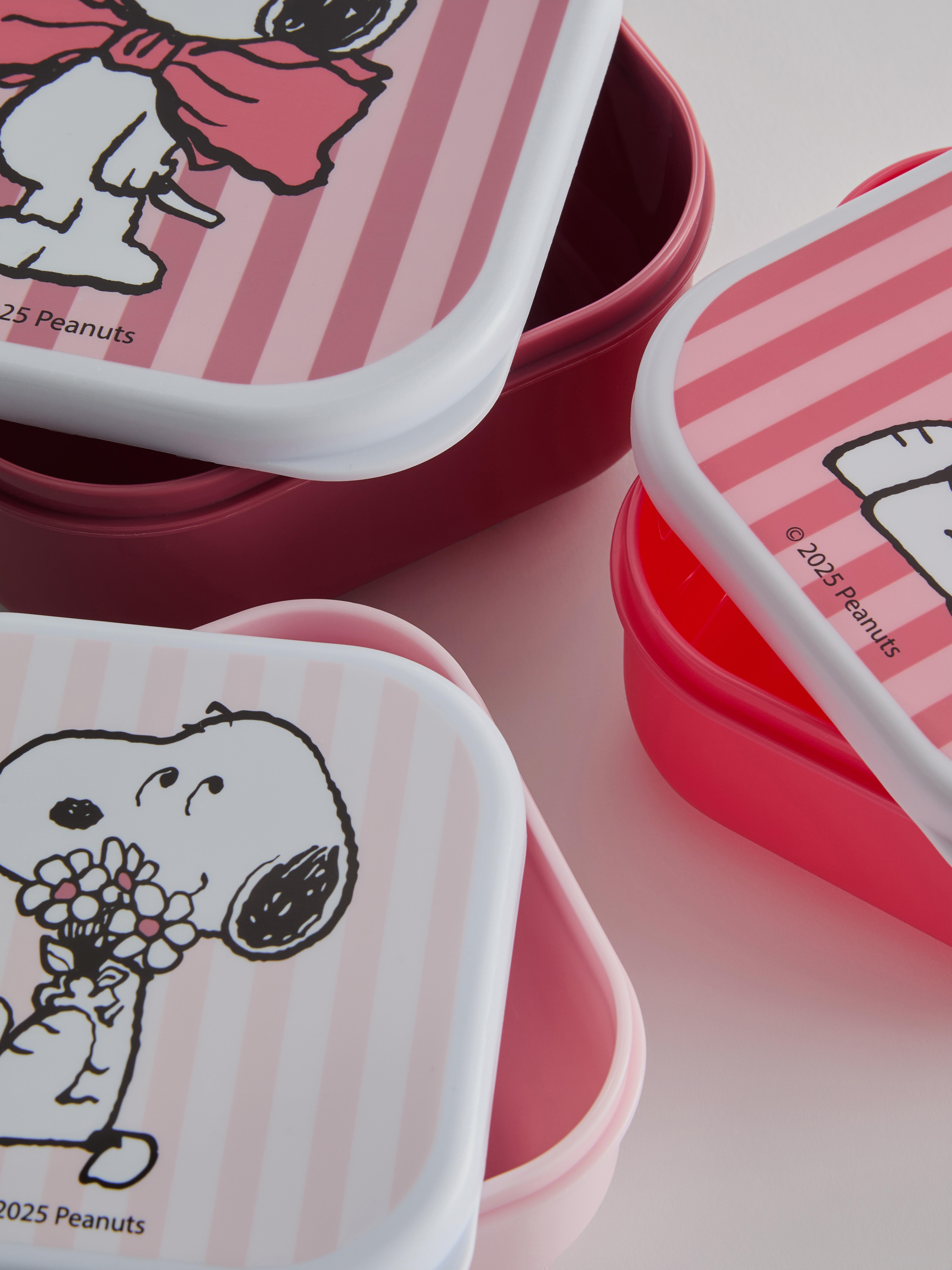 Light Pink 3pk Peanuts Snoopy Snackpots