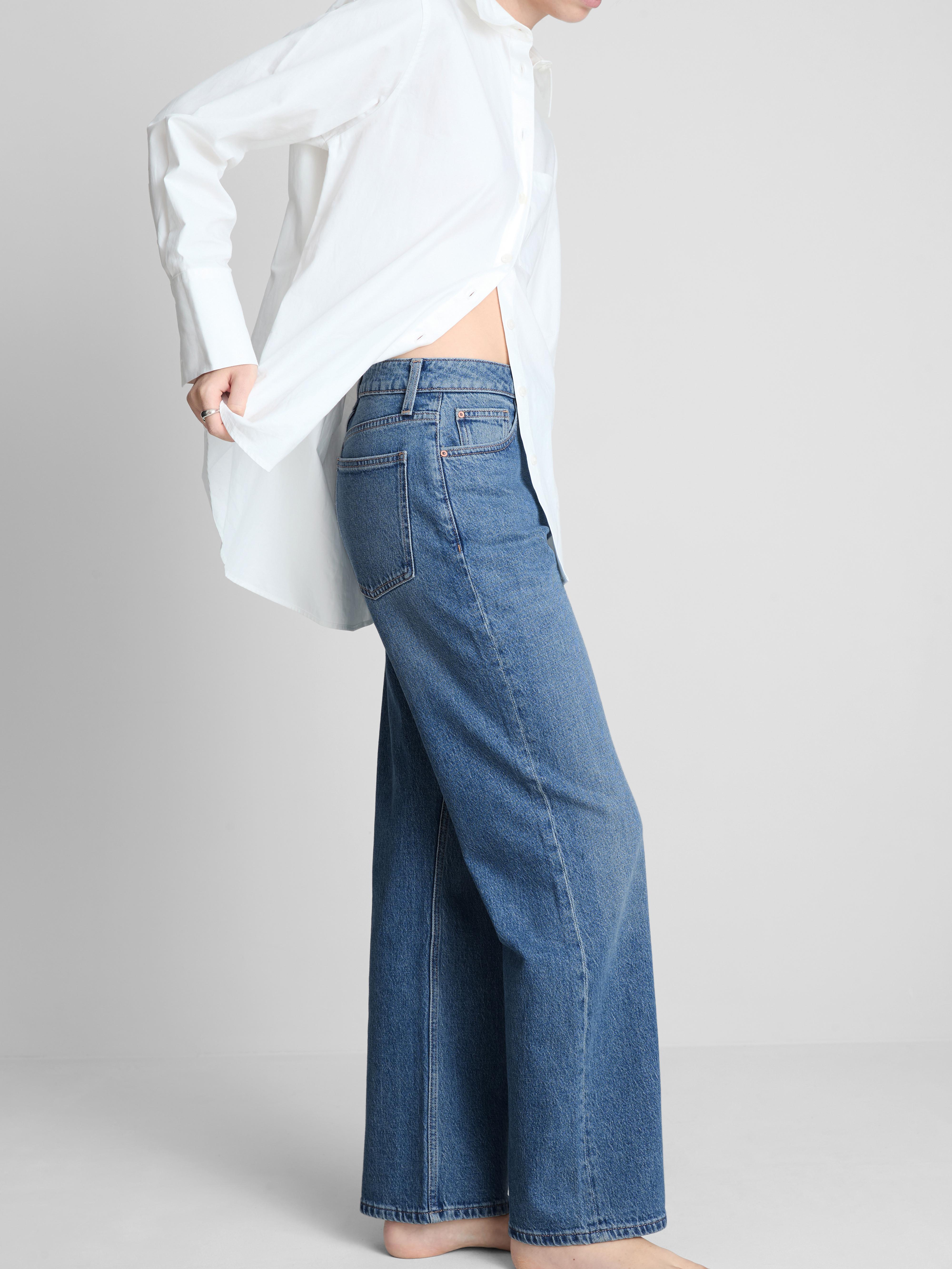 High-Waisted Straight-Leg Jeans
