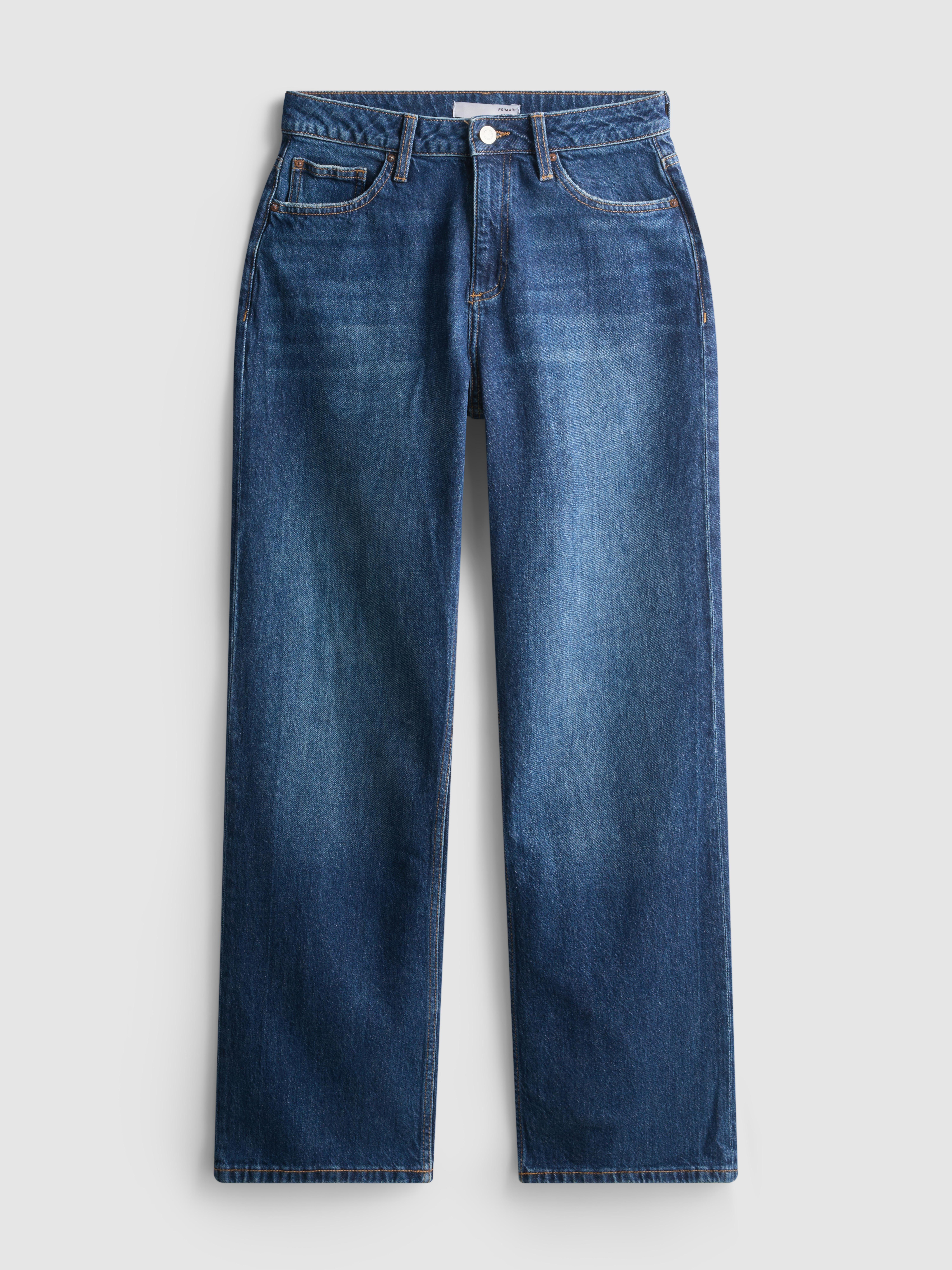 Vaqueros de talle alto y pernera recta