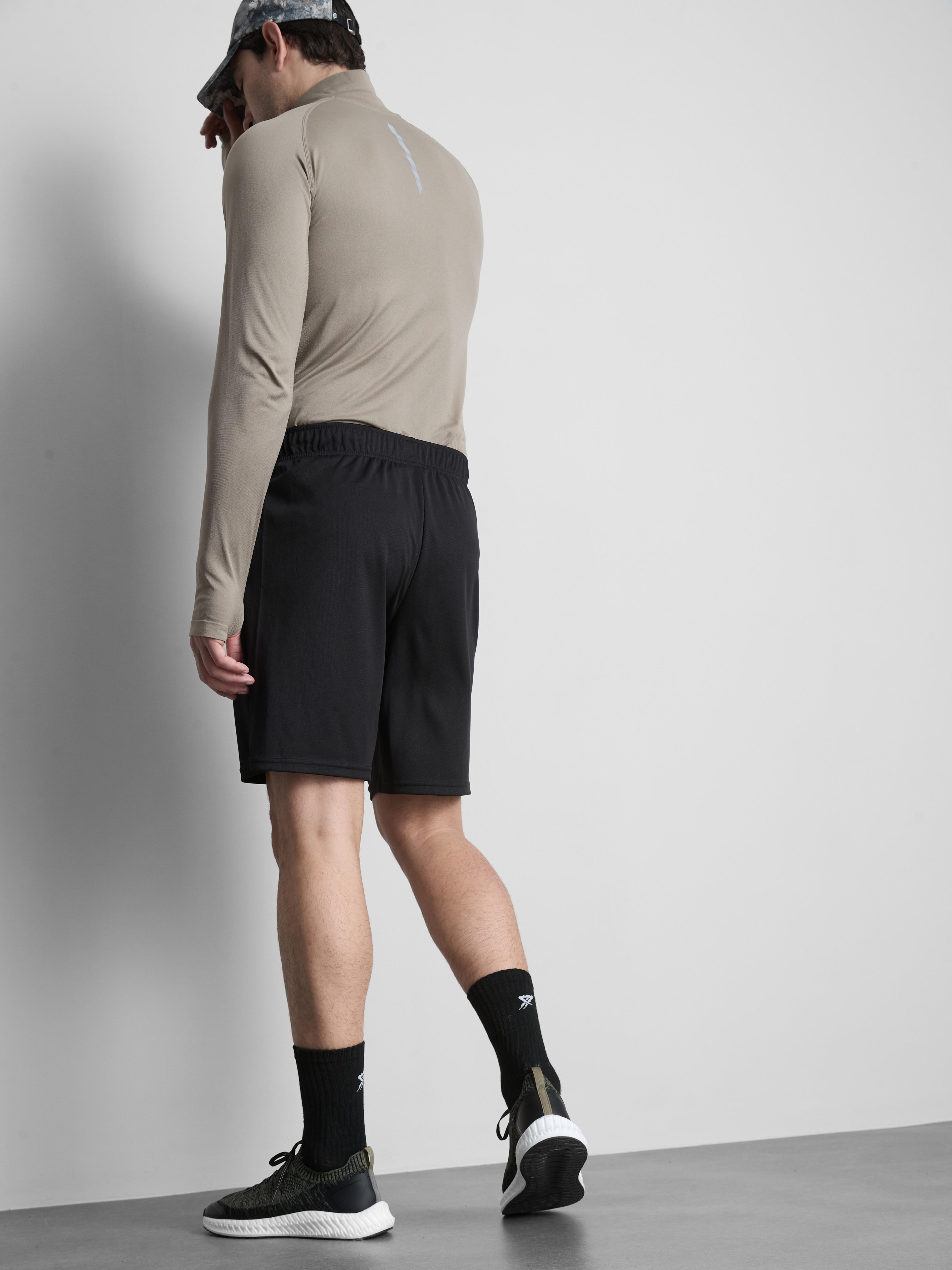 Men's Black Active Mesh Shorts