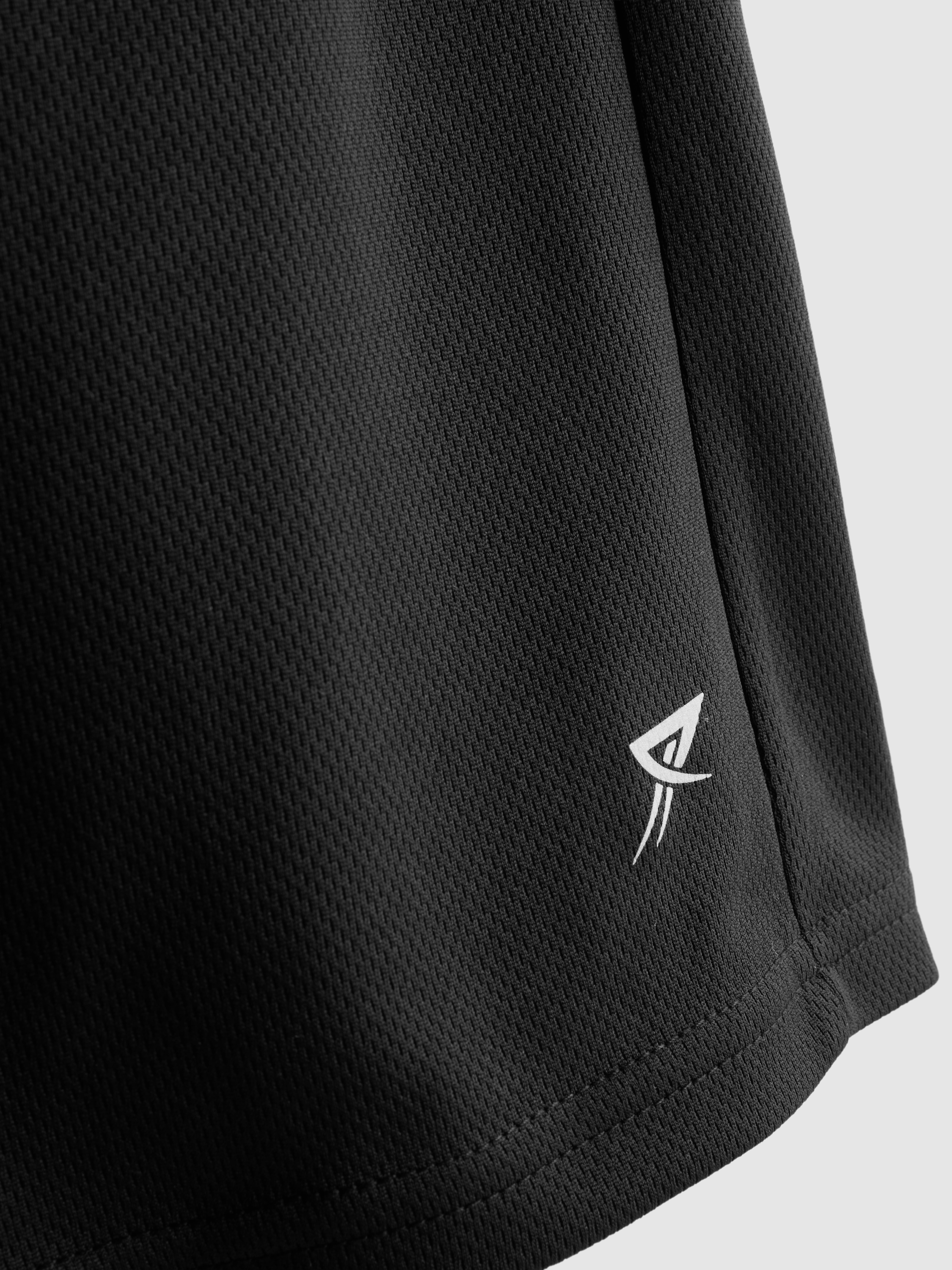 Men's Black Active Mesh Shorts