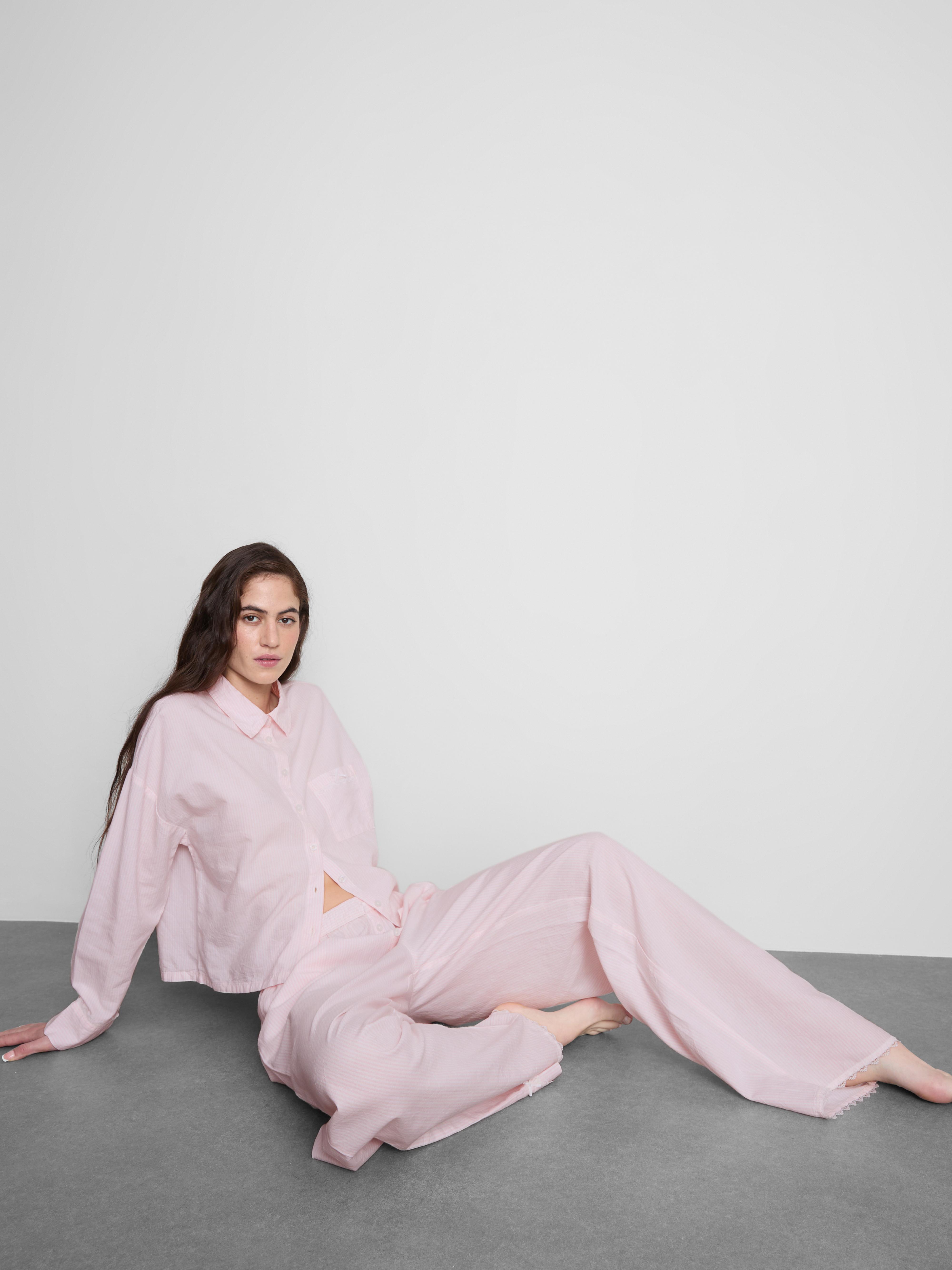 Cotton Oxford Pajama Bottoms