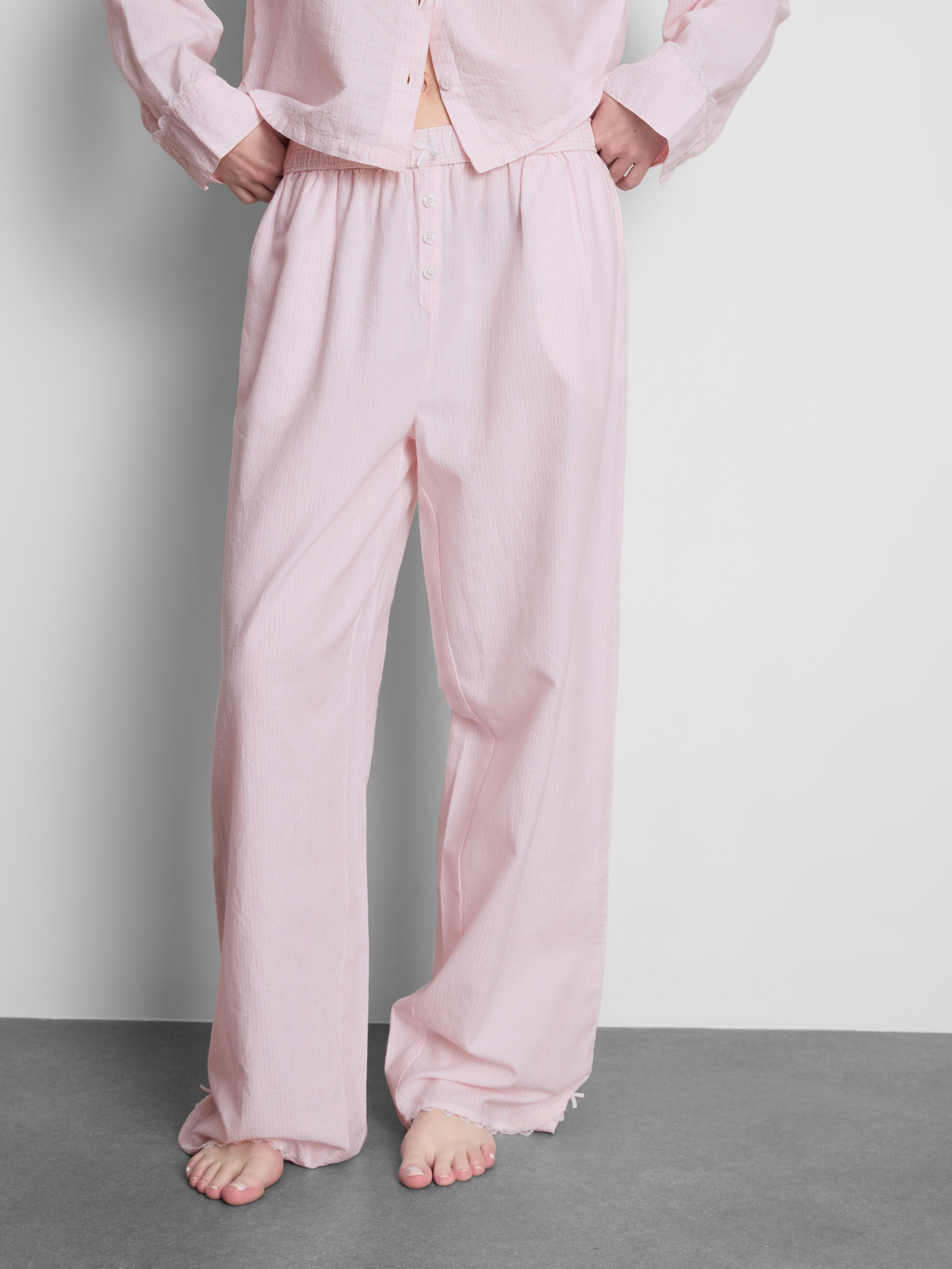 Cotton Oxford Pajama Bottoms