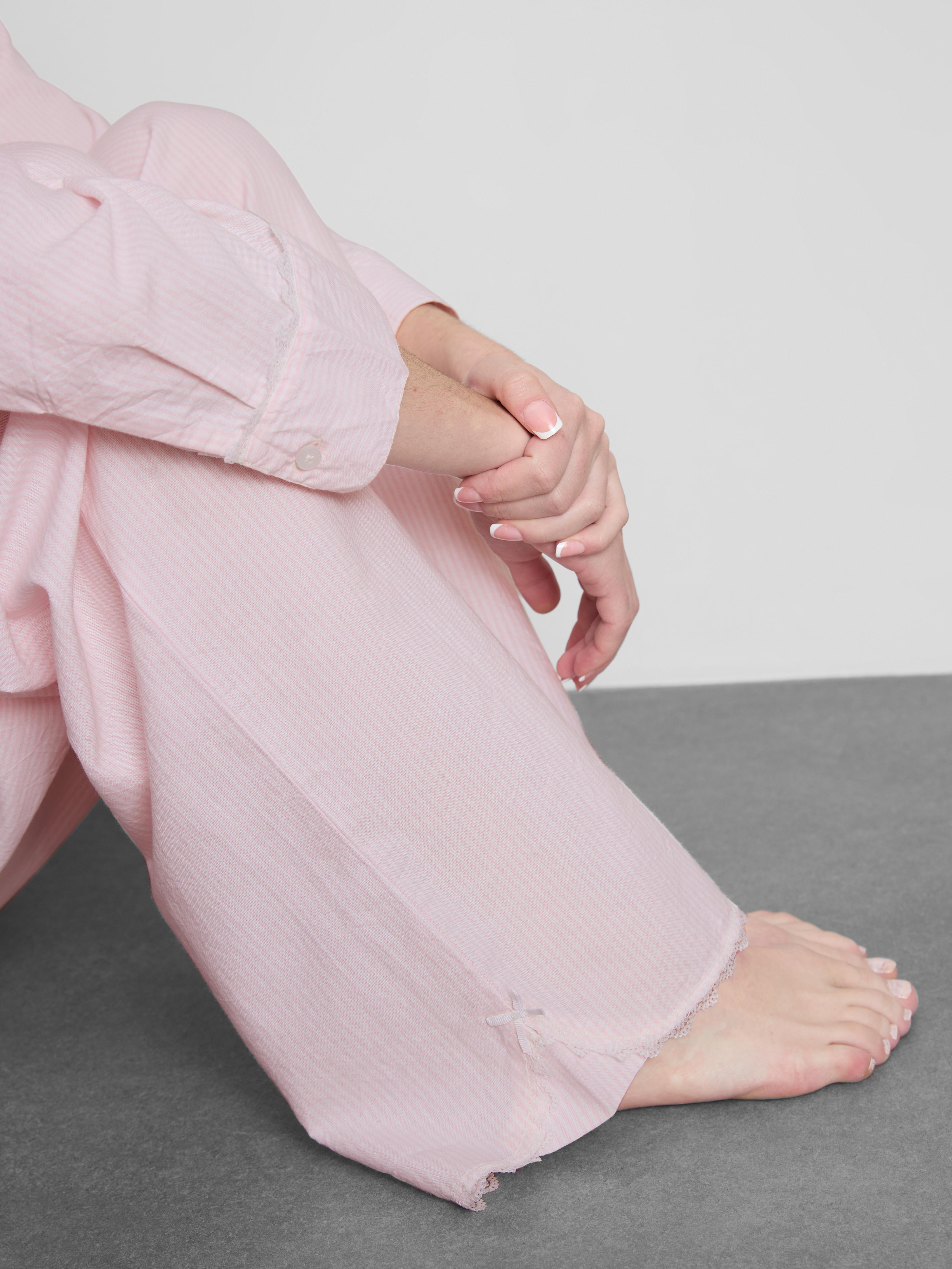 Cotton Oxford Pajama Bottoms