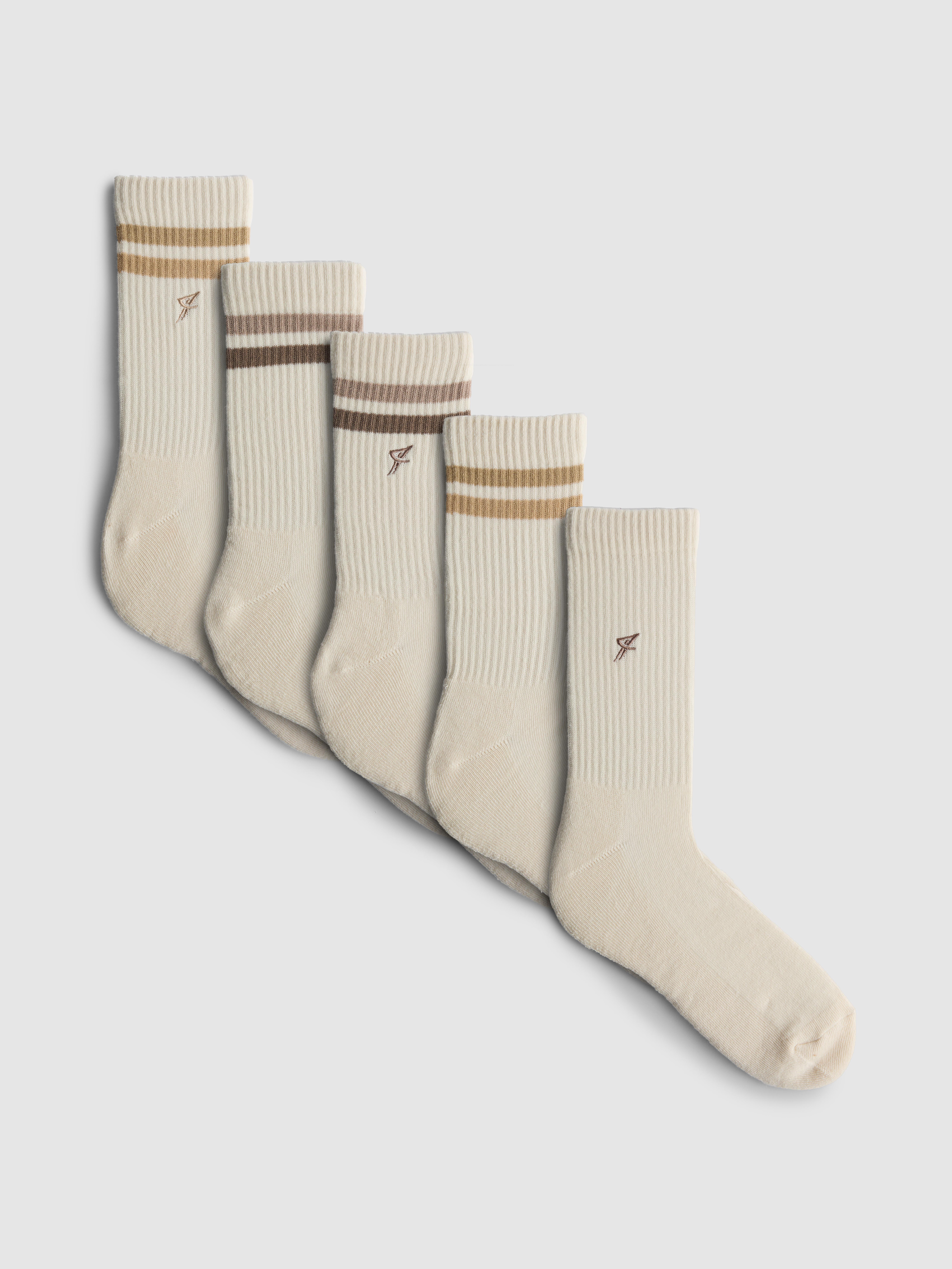 5-Pack Ribbed Sports Socks