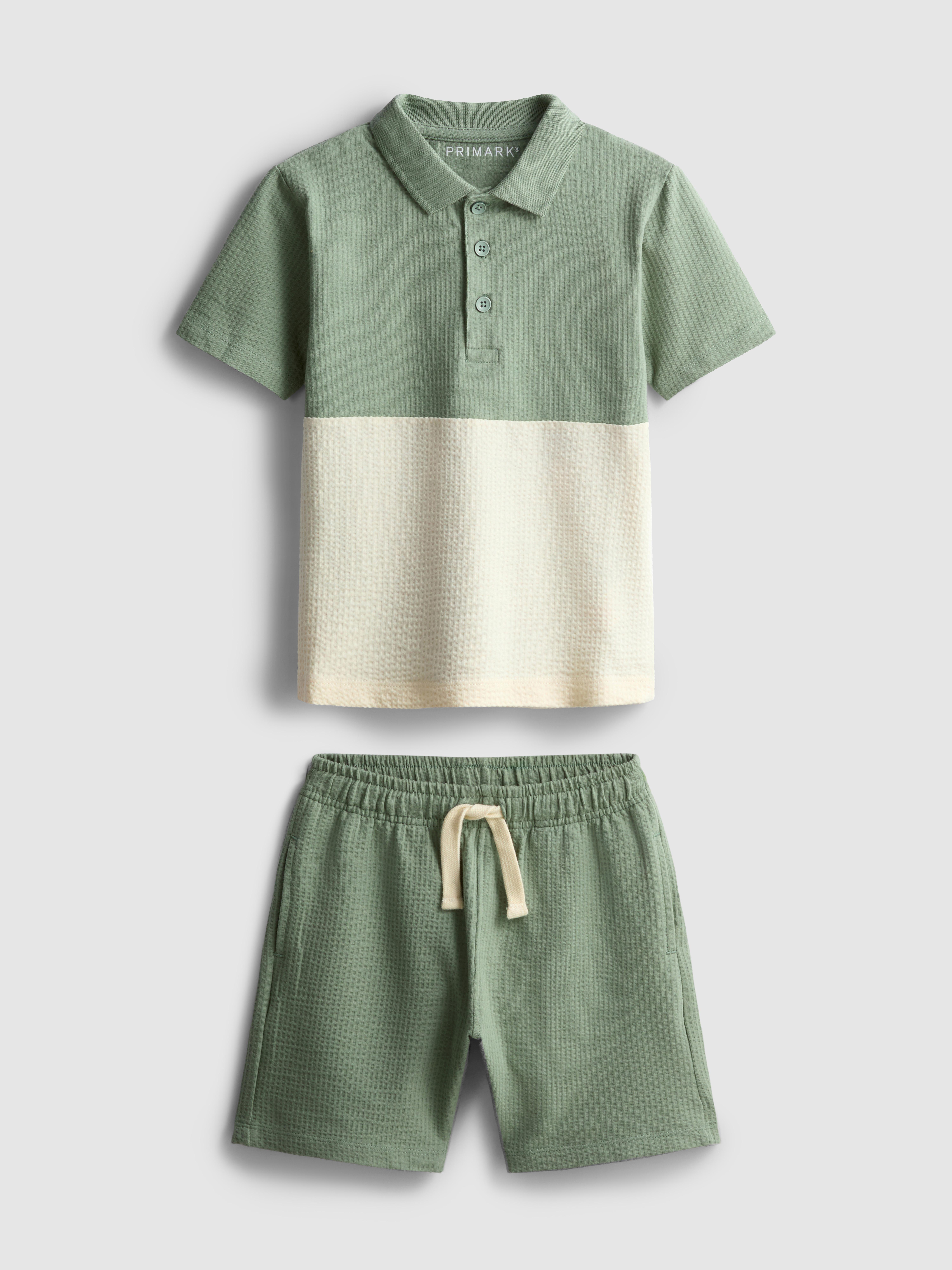 18 mois–8 ans | Ensemble polo et short texturé