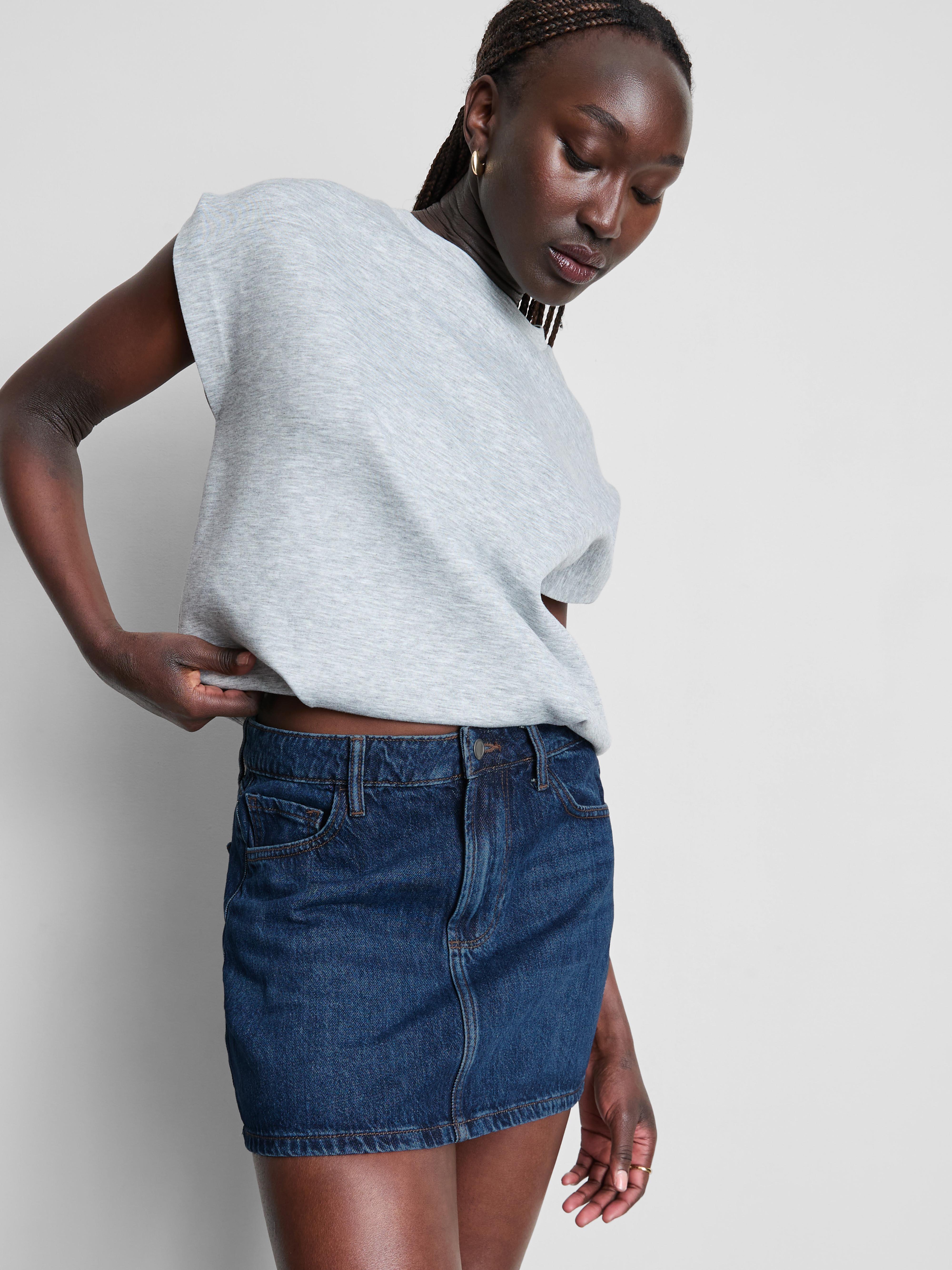 Minirock aus Baumwoll-Denim